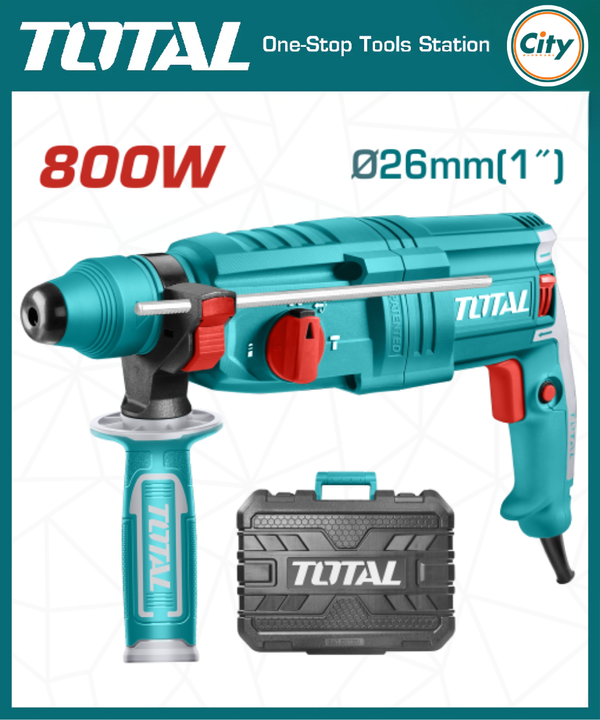 ৮০০ ওয়াট ২৬ মিমি রোটারি হ্যামার ড্রিল মেশিন TOTLA TOOLS TH308268