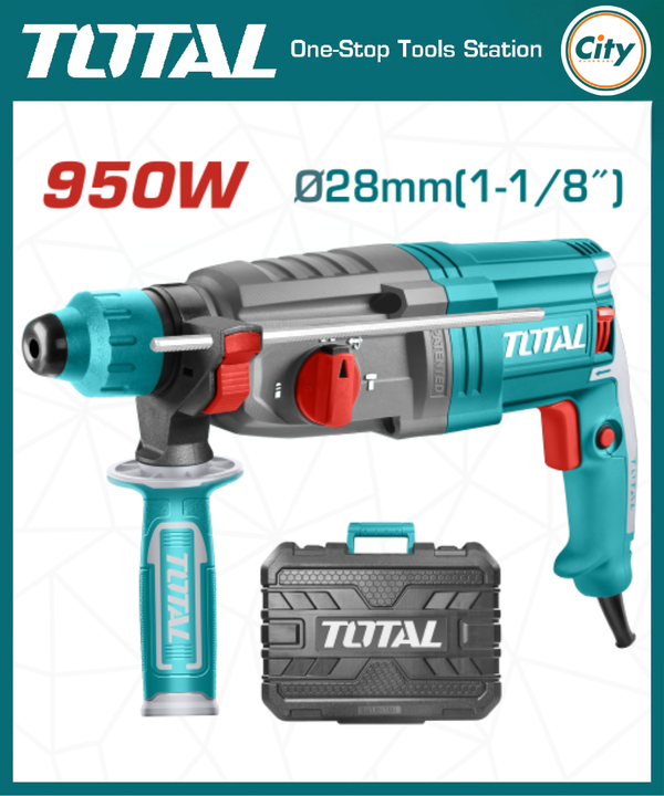 ৯৫০ ওয়াট ২৮ মিমি রোটারি হ্যামার ড্রিল মেশিন TOTLA TOOLS TH309288