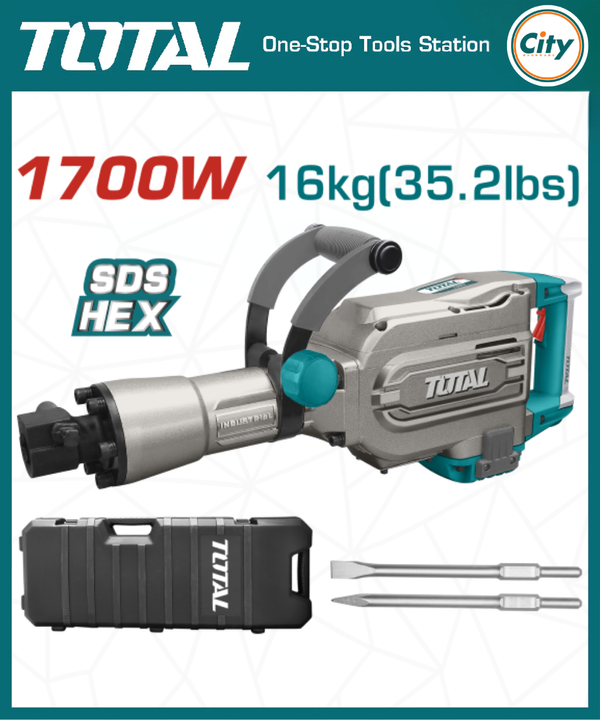 ১৭০০ ওয়াট ১৬ কেজি ডেমোলিশন ব্রেকার TOTAL TOOLS TH215456
