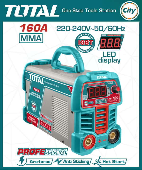 ১৬০ অ্যাম্পিয়ার ইনভার্টার এমএমএ ওয়েল্ডিং মেশিন প্রফেশনাল TOTAL TOOLS TW216059