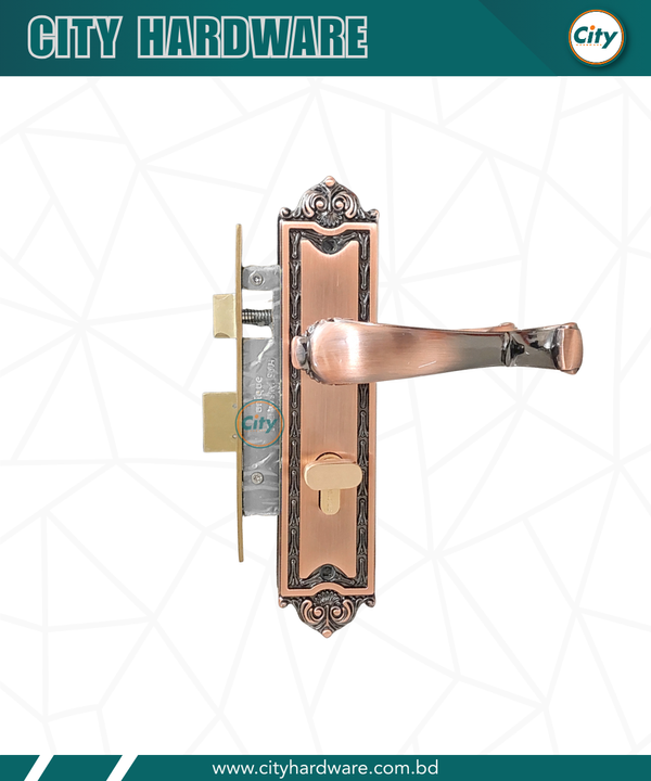 উচ্চ সুরক্ষার ছোট আকারের হ্যান্ডেল লক ভিতরের রুমের জন্য লক নব সহ অ্যান্টিক রঙের দরজার লক Door Lock