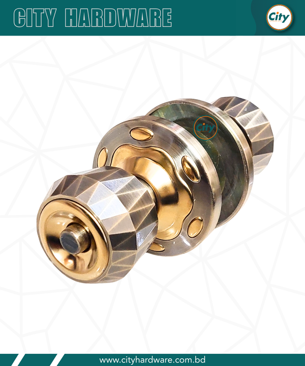 প্রিমিয়াম মানের রাউন্ড লক নতুন মডেলের ডোর লক অ্যান্টিক ব্রাশ