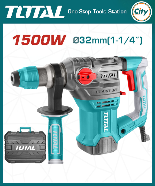 ১৫০০ ওয়াট ৩২ মিমি রোটারি হ্যামার ড্রিল মেশিন TOTLA TOOLS TH1153216