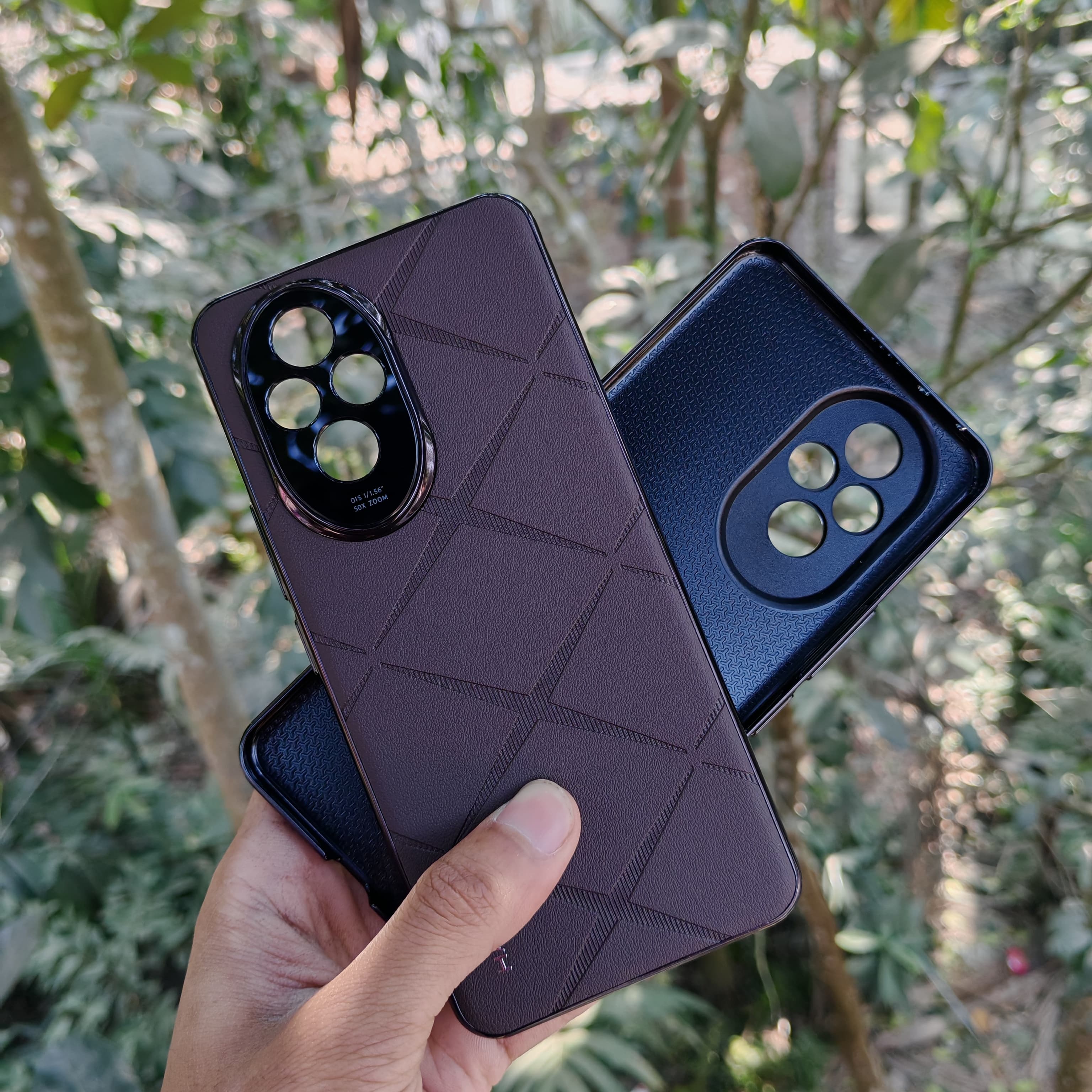 High-Quality Honor 200 Starburst Leather Texture Stylish Cover_img_2