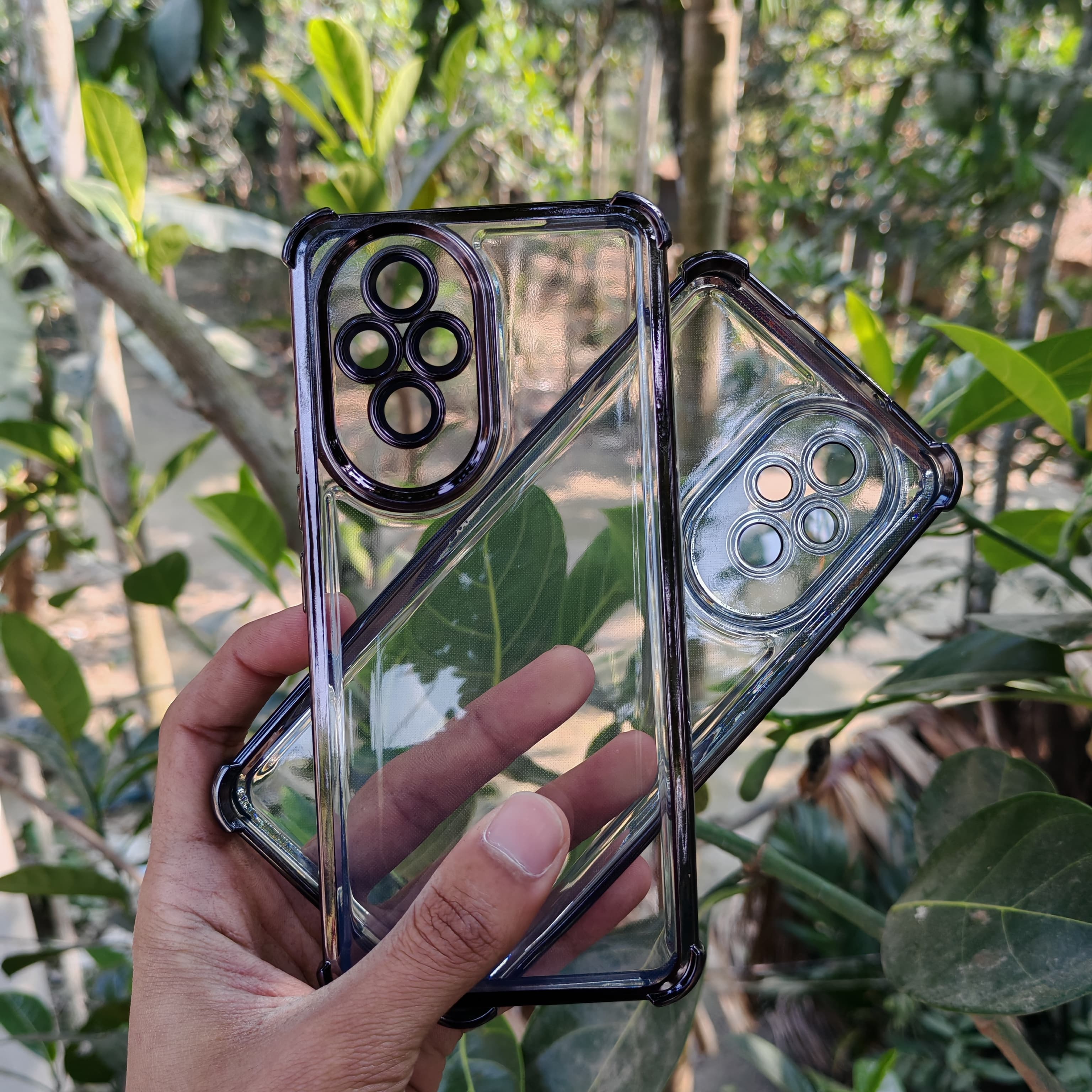 Honor200 Transparent airbag anti-fall silicone soft Cover with camera lens_img_0