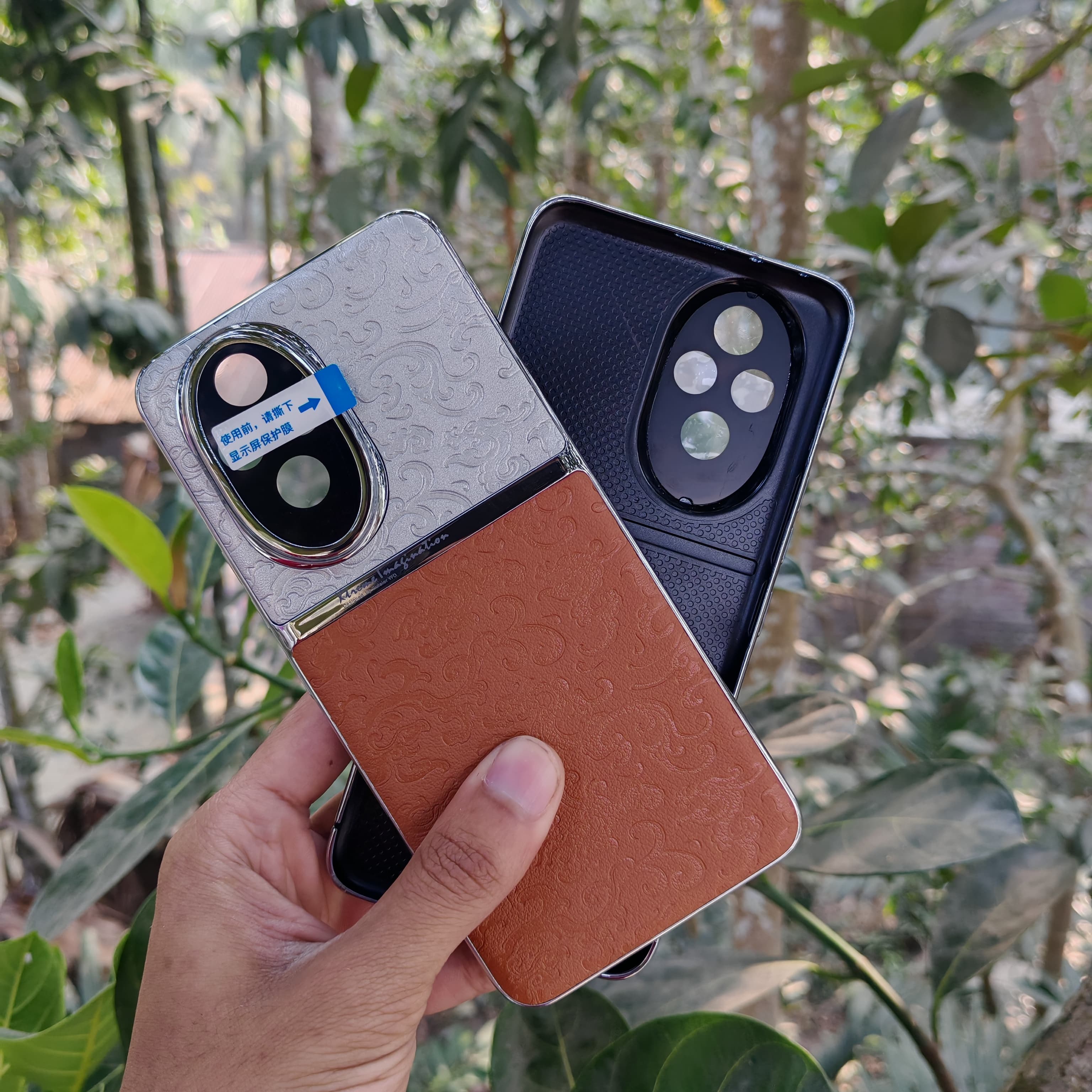 Honor 200 Dragon Pattern Electroplated  Leather cover Attached Camera Protector_img_6