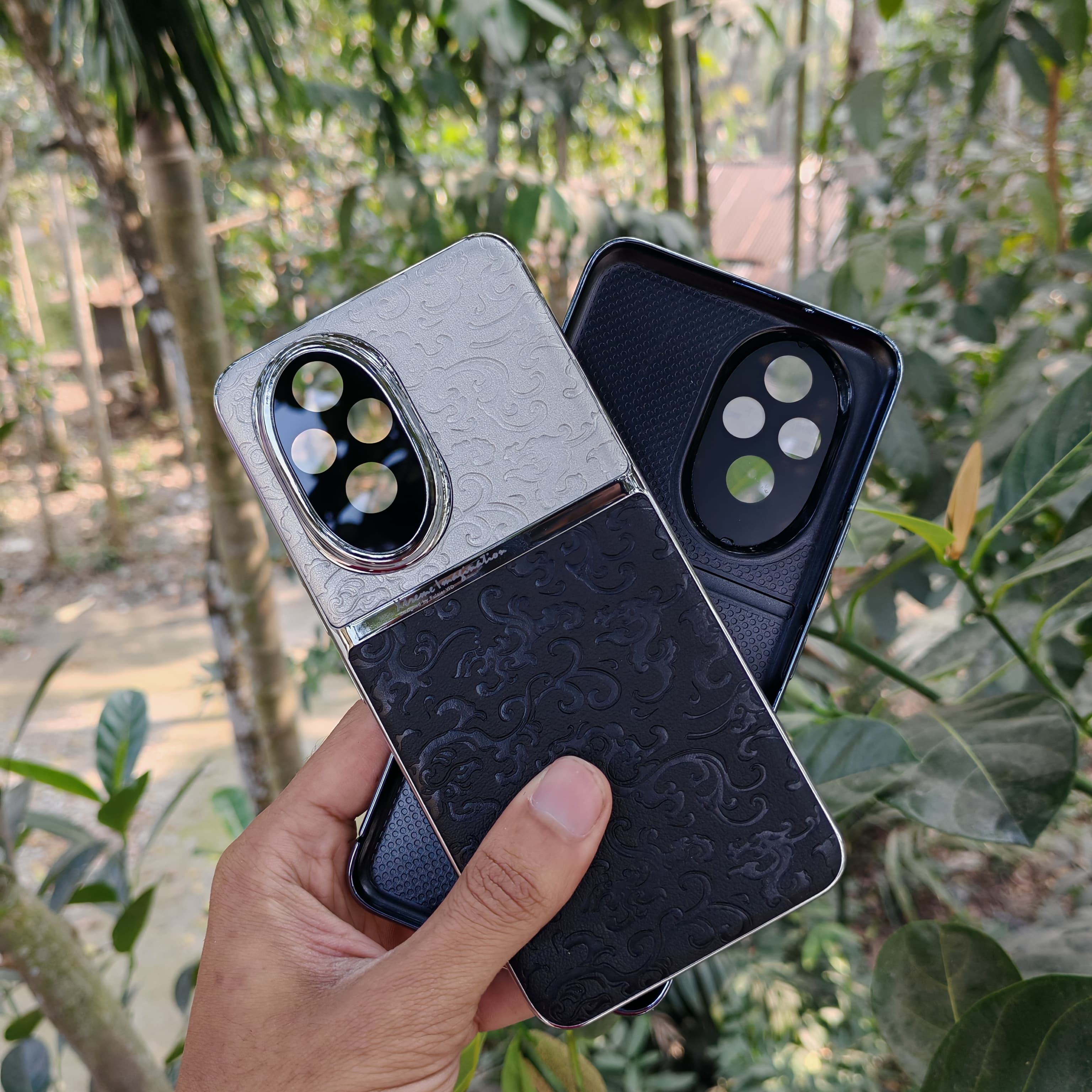 Honor 200 Dragon Pattern Electroplated  Leather cover Attached Camera Protector_img_0