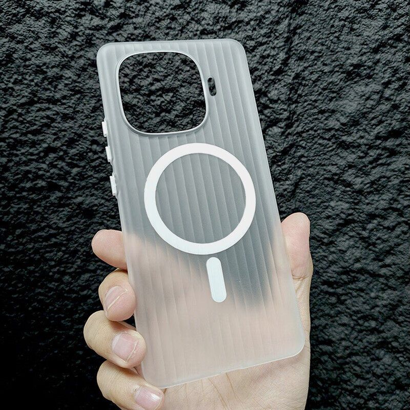 iQOO Z9Turbo Magnetic Corrugated Frosted Semi-Transparent UltraThin, fingerprint-resistant, drop-proof hard cover_img_1