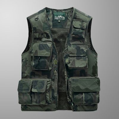 Multi Pockets Summer Mens US Tactical Hiking Fishing Vest Mens Photographer Waistcoat Mesh Cargo Sleeveless Jacket Tool Vest 6XL_img_0