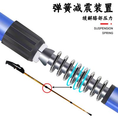 Curved Handle Adjustable Aluminum Trekking Pole – Lightweight Anti-Shock Hiking Stick_img_2