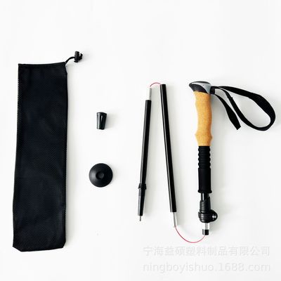 Black Maker 2701 Adjustable Aluminum Trekking Pole (35-130cm) – Lightweight 290g Hiking Stick_img_1