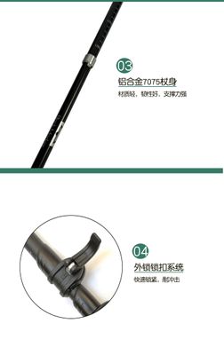 Black Maker 2701 Adjustable Aluminum Trekking Pole (35-130cm) – Lightweight 290g Hiking Stick_img_2