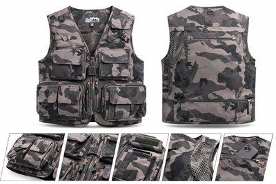 Multi Pockets Summer Mens US Tactical Hiking Fishing Vest Mens Photographer Waistcoat Mesh Cargo Sleeveless Jacket Tool Vest 6XL_img_2