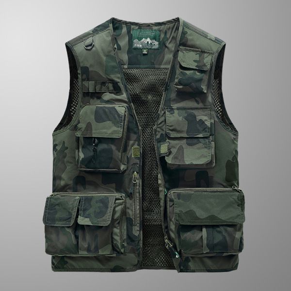 Multi Pockets Summer Mens US Tactical Hiking Fishing Vest Mens Photographer Waistcoat Mesh Cargo Sleeveless Jacket Tool Vest 6XL