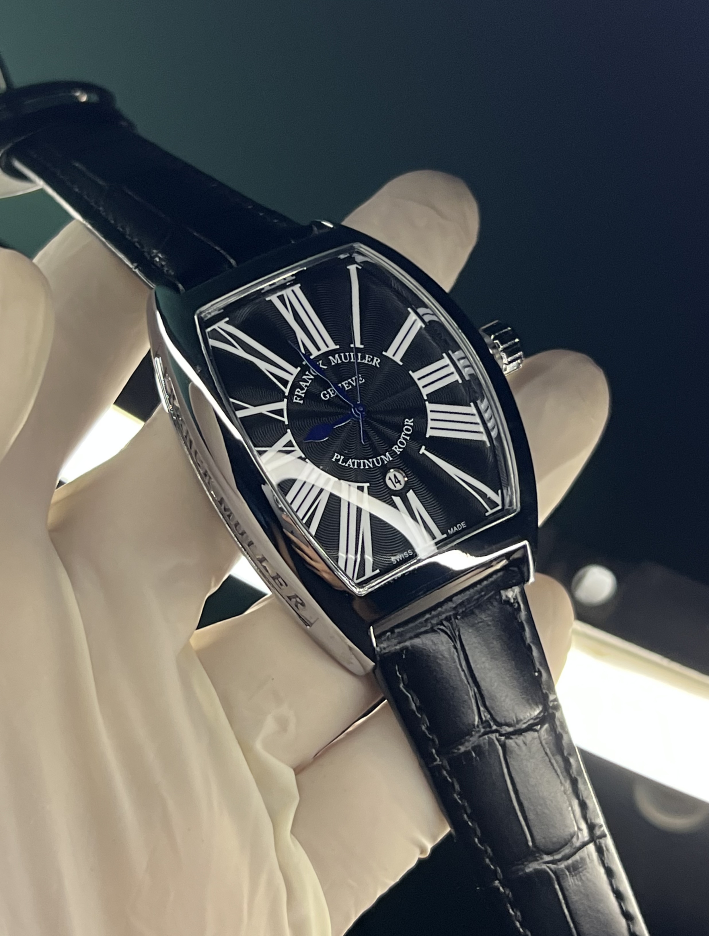 Franck Muller Cintree Curvex 6850 | Mens Watch | Black and Silver Body.