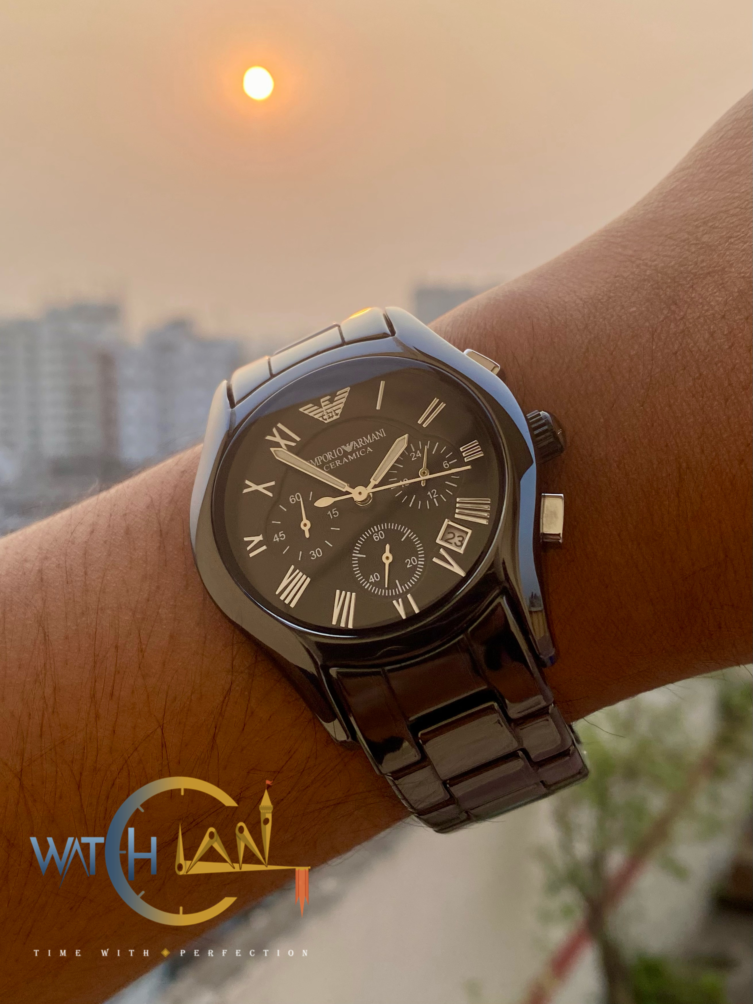 Emporio Armani Ceramic Black Chronograph Dial Watch – Mastercopy_img_4