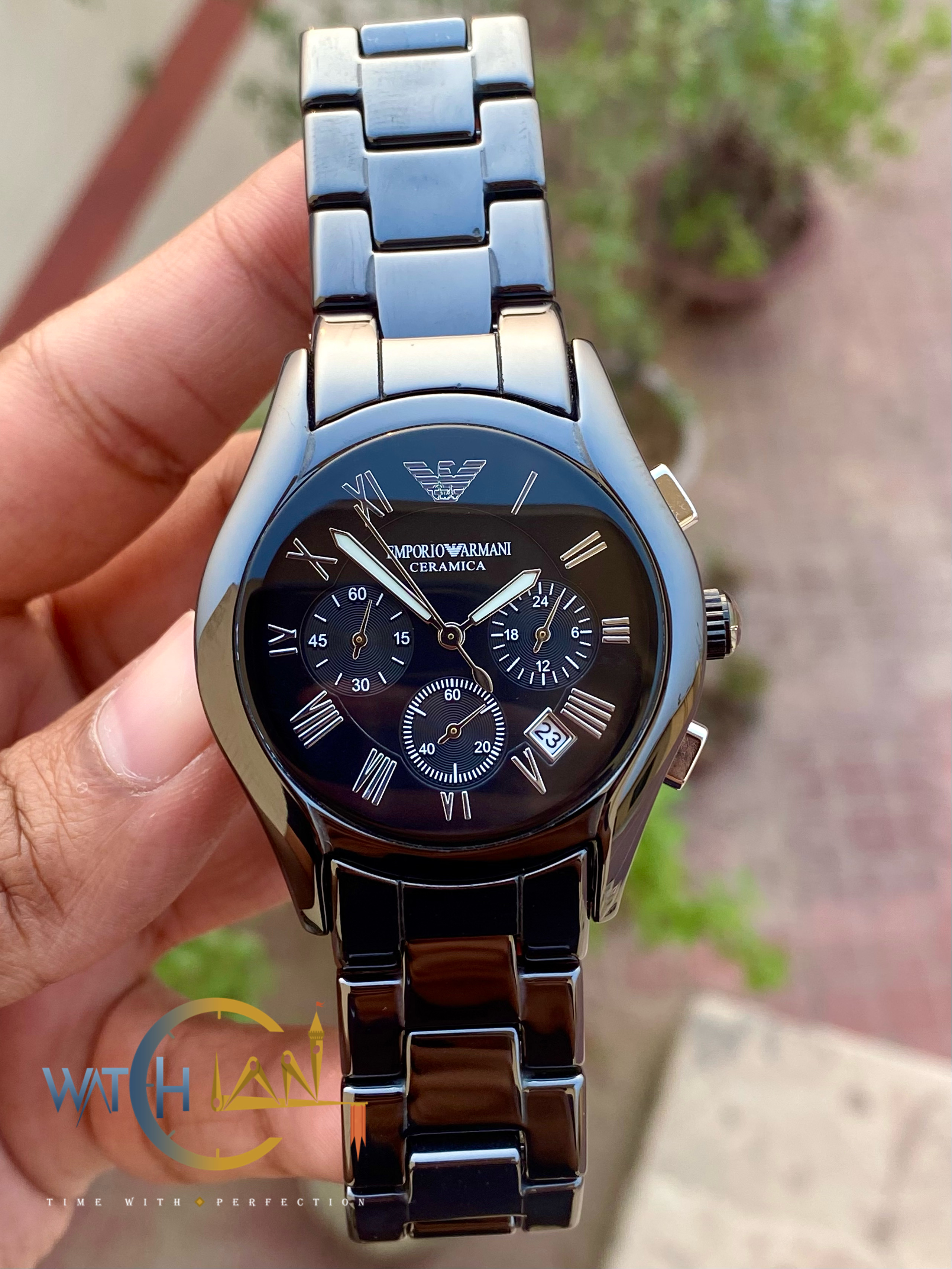 Emporio Armani Ceramic Black Chronograph Dial Watch – Mastercopy_img_0