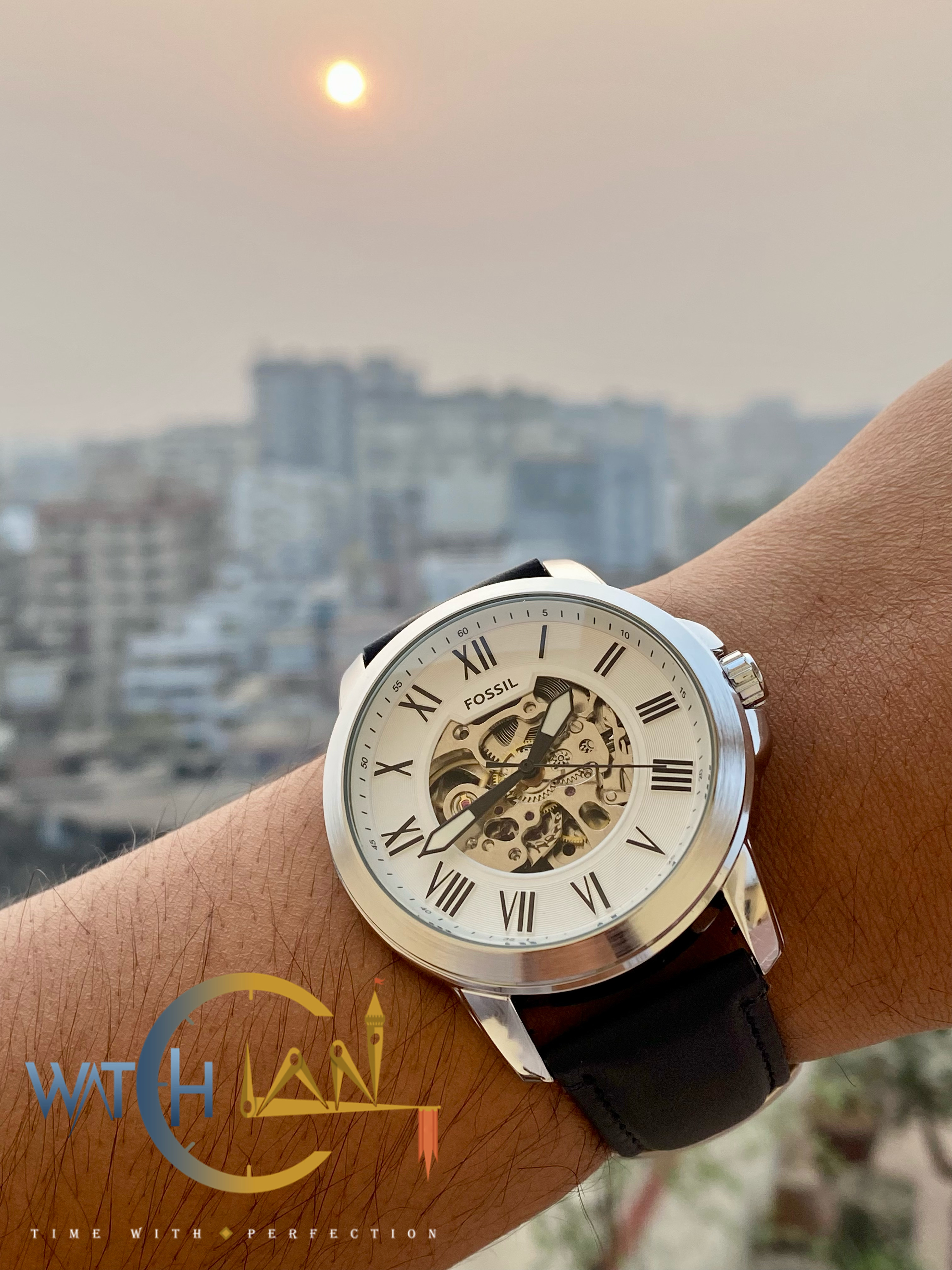 Fossil Grant Automatic Black Leather Men’s Watch_img_5