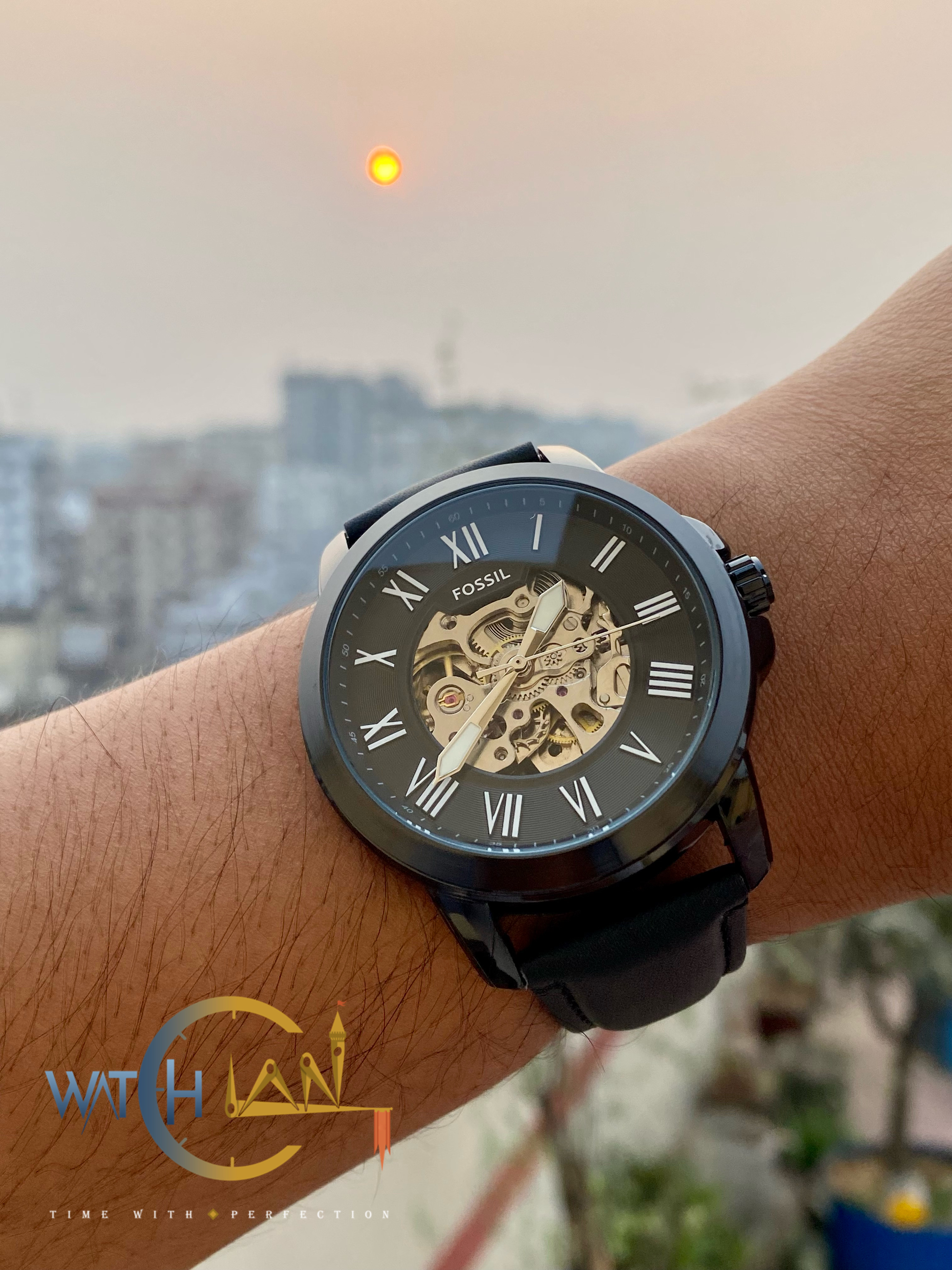 Fossil Grant Automatic Black Leather Men’s Watch_img_7