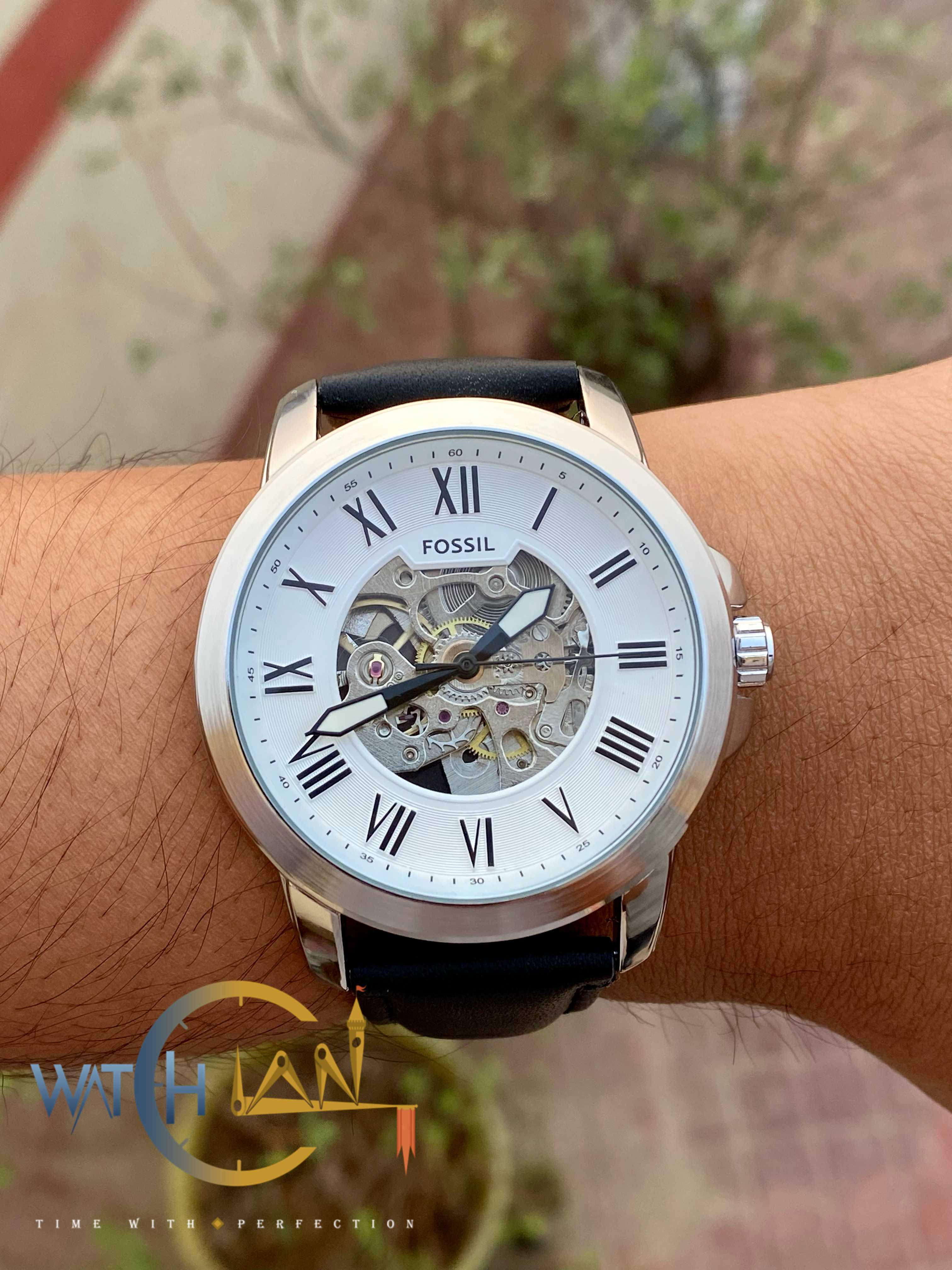 Fossil Grant Automatic Black Leather Men’s Watch_img_2