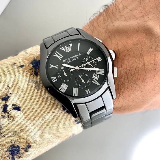 Emporio Armani Ceramic Black Chronograph Dial Watch – Mastercopy_img_2