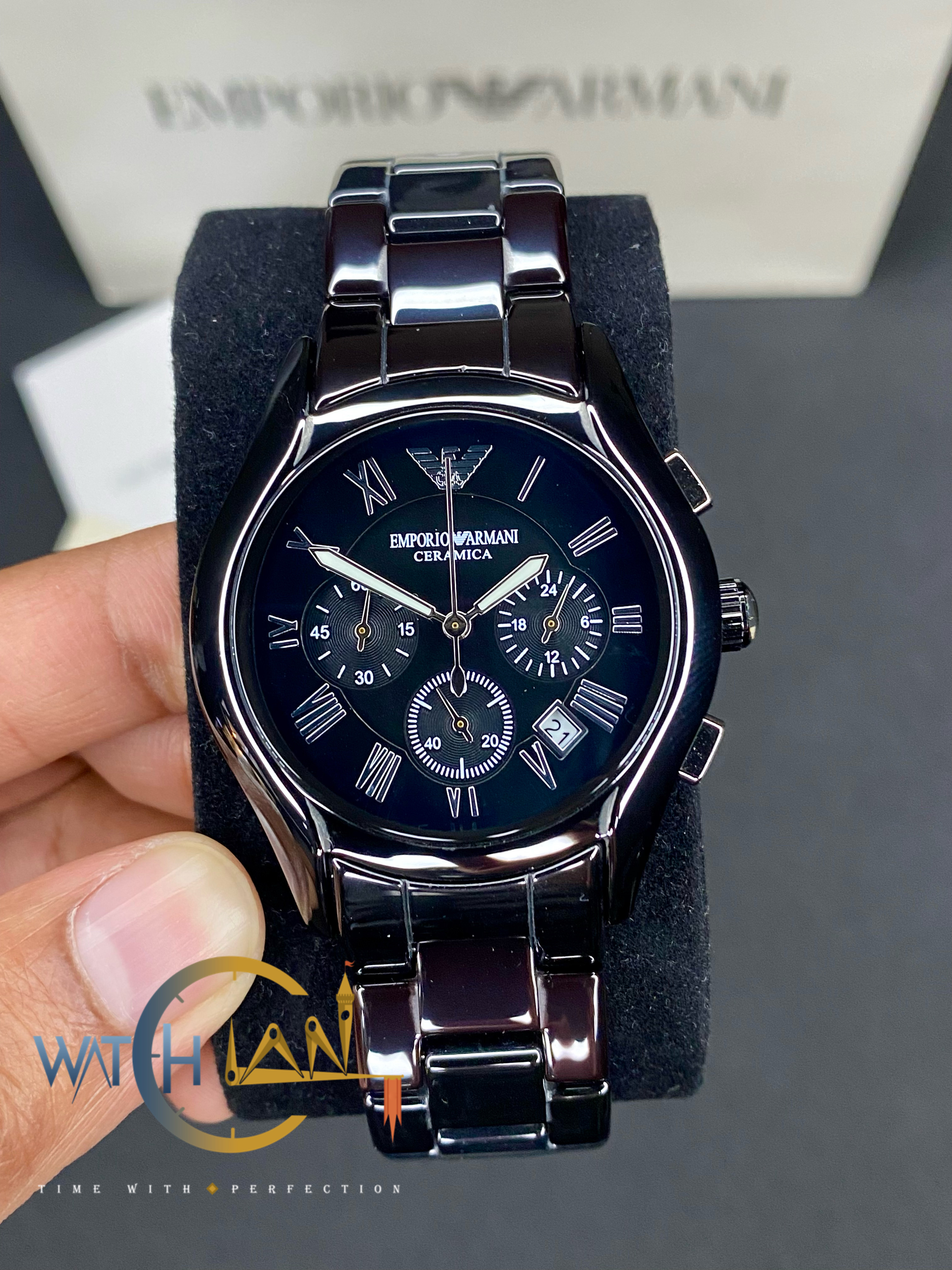 Emporio Armani Ceramic Black Chronograph Dial Watch – Mastercopy_img_5