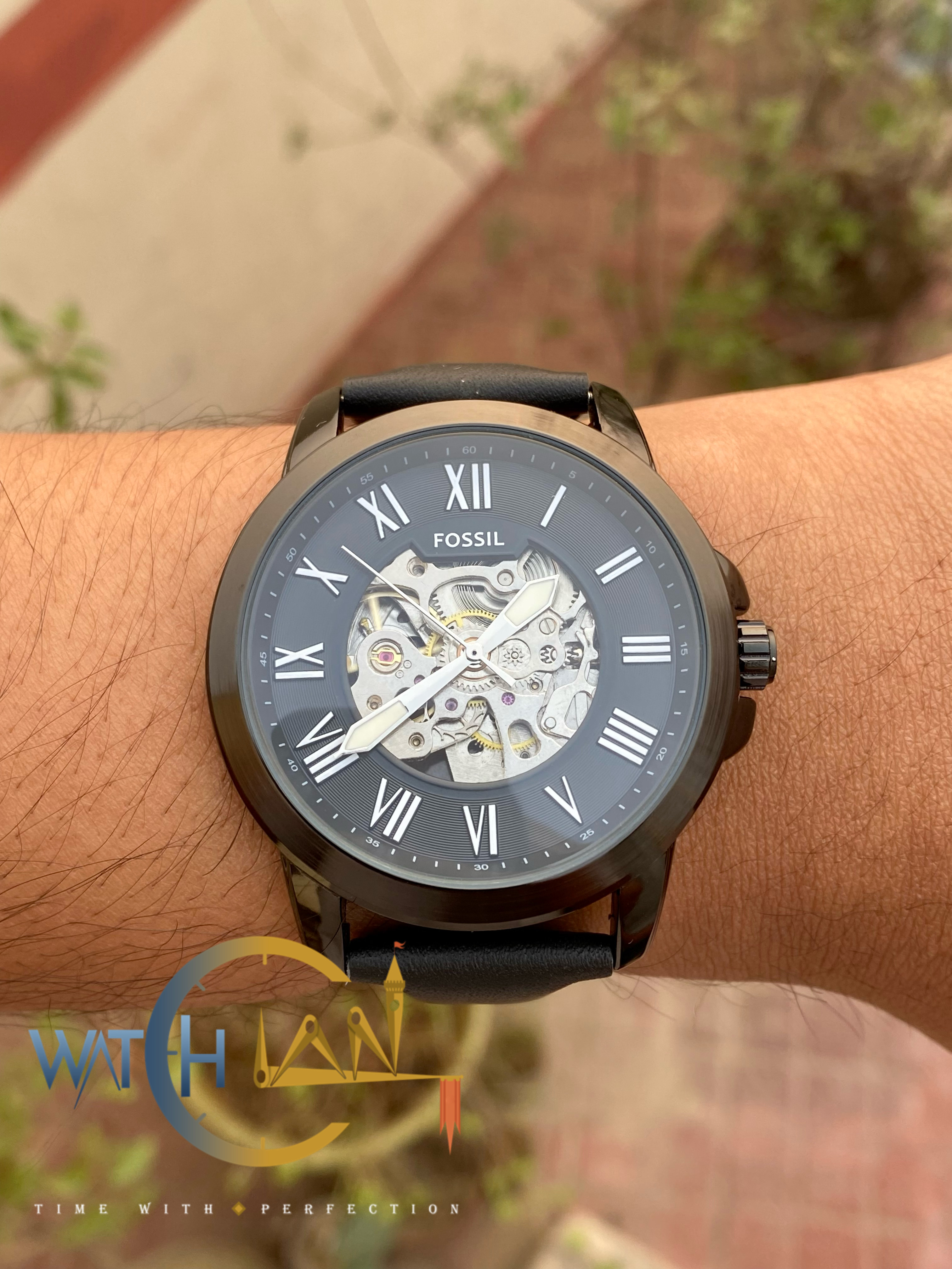 Fossil Grant Automatic Black Leather Men’s Watch_img_3