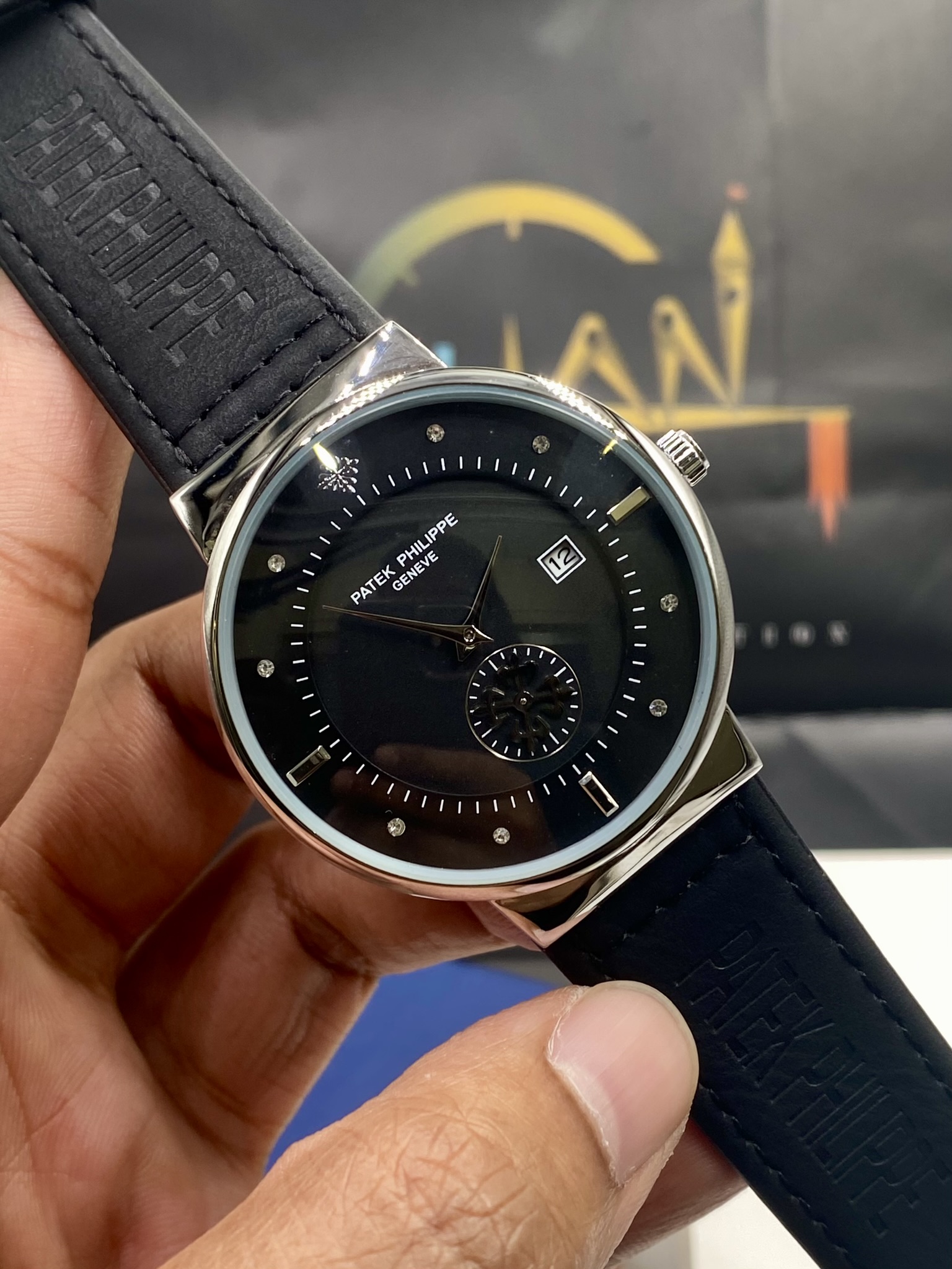 Patek Philippe Classic Black Leather Men’s Watch – Mastercopy_img_0