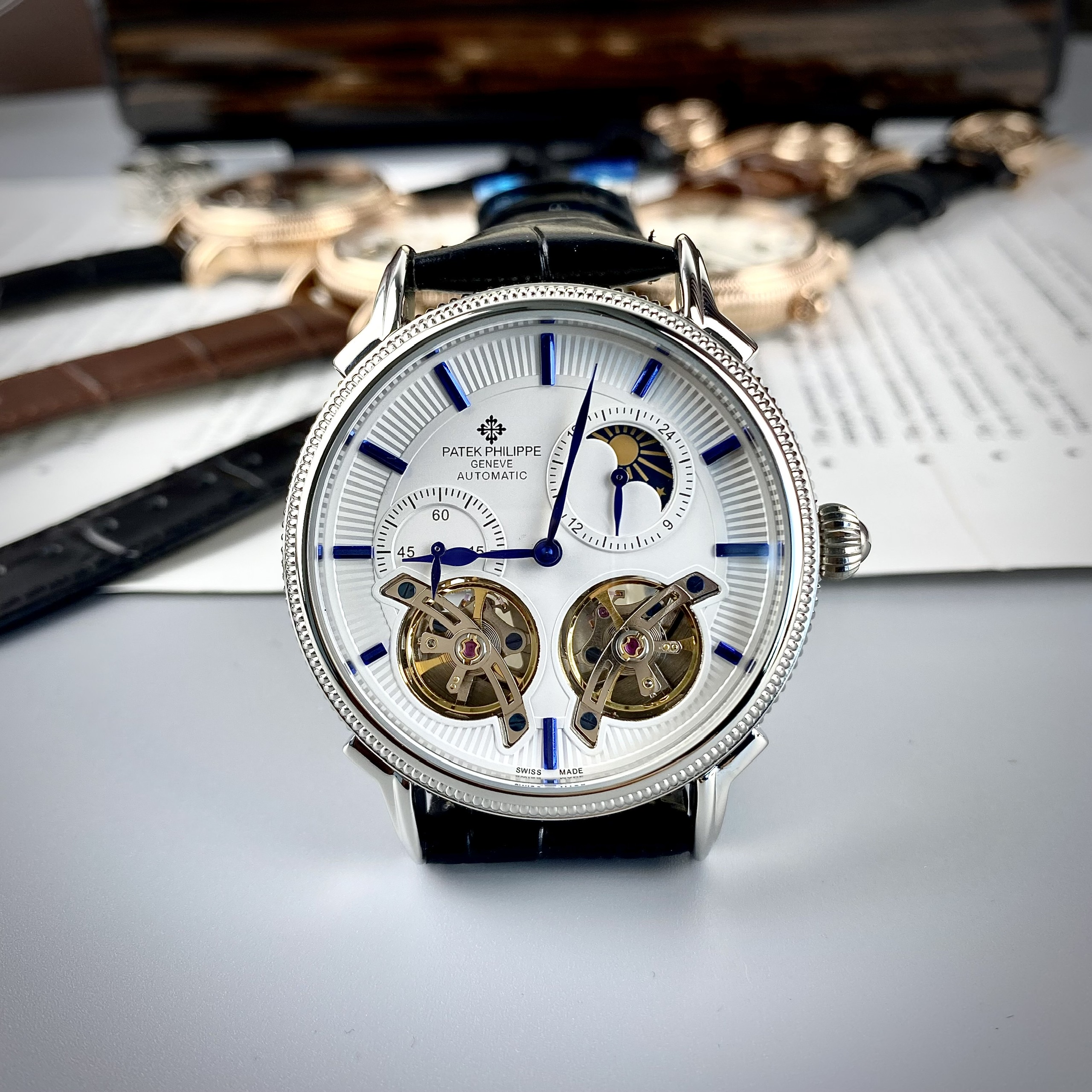 Patek Philippe Double Tourbillon 41mm White Dial – Mastercopy_img_1