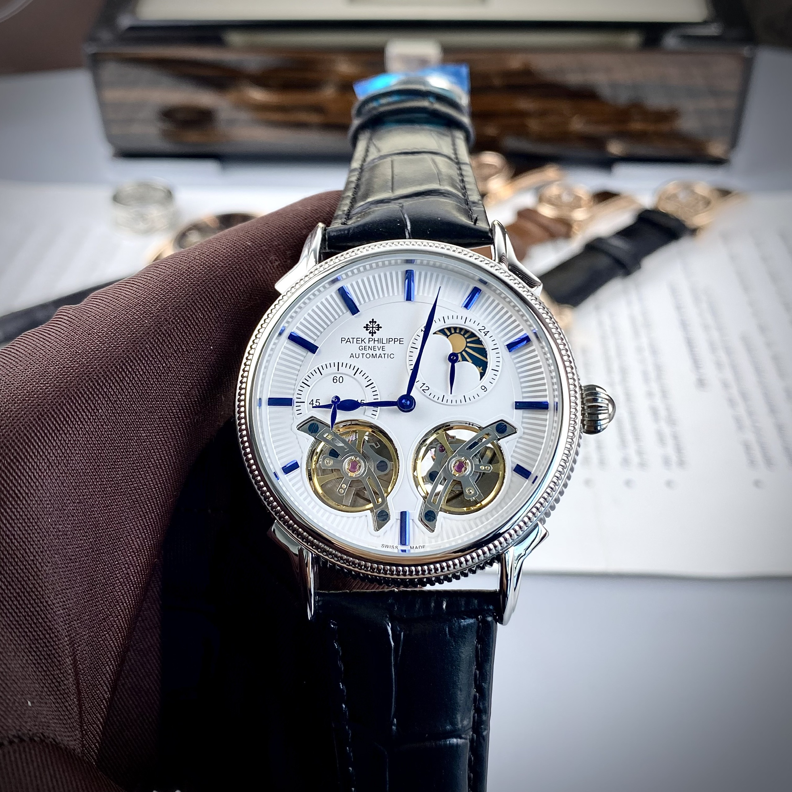 Patek Philippe Double Tourbillon 41mm White Dial – Mastercopy_img_0