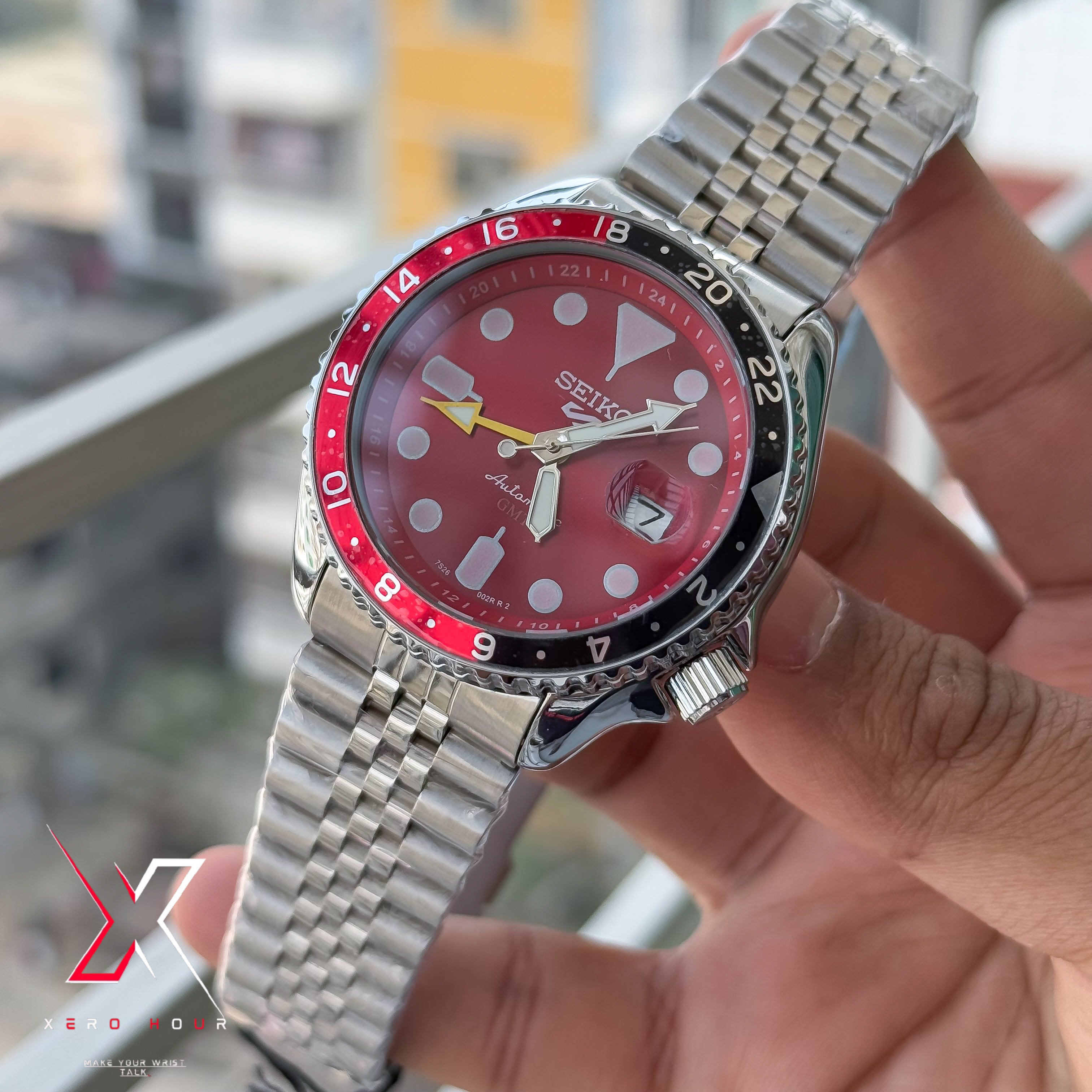 SEIKO GMT Master | Jubilee Chain | Automatic | Semi AAA Grade | Red Dial_img_5