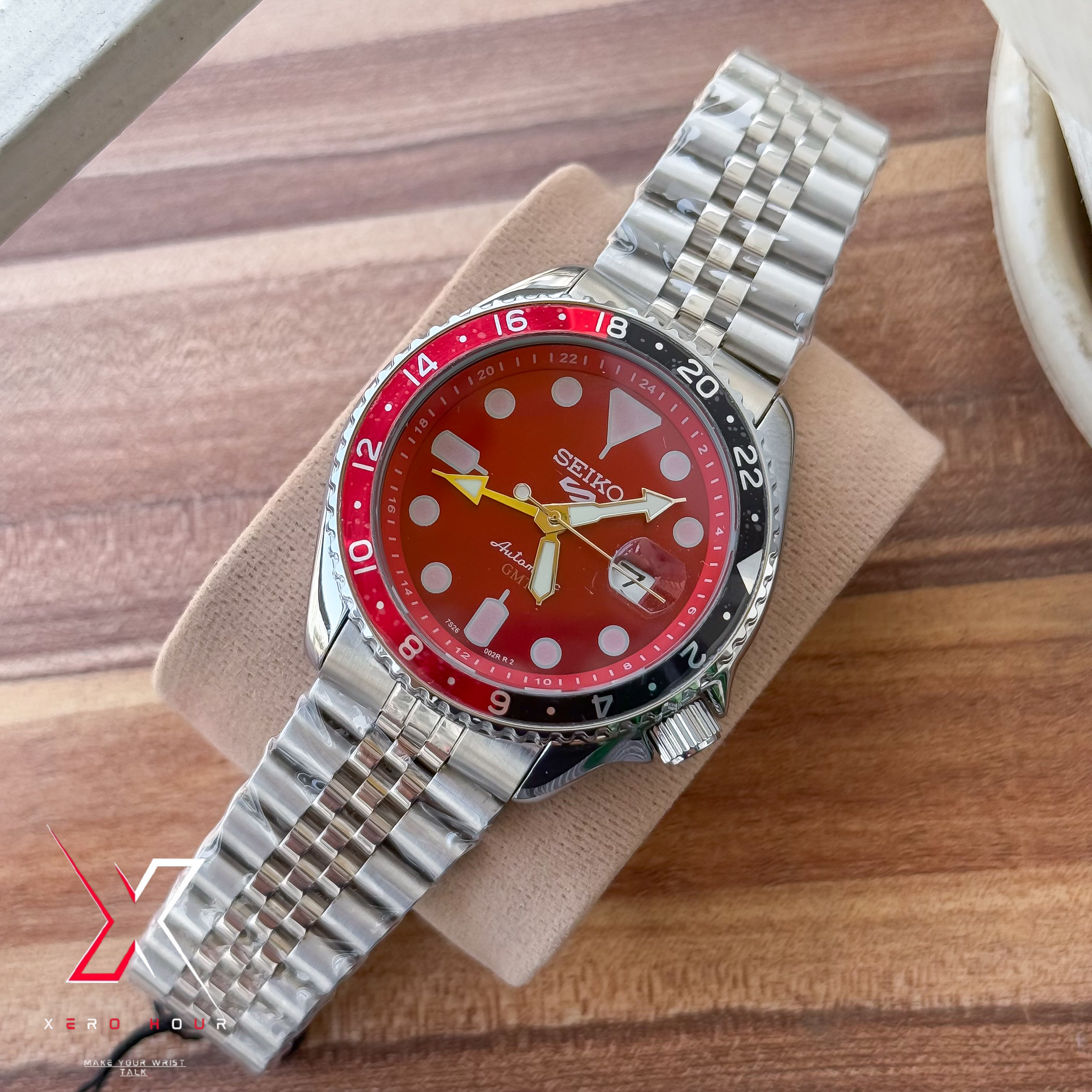 SEIKO GMT Master | Jubilee Chain | Automatic | Semi AAA Grade | Red Dial_img_4