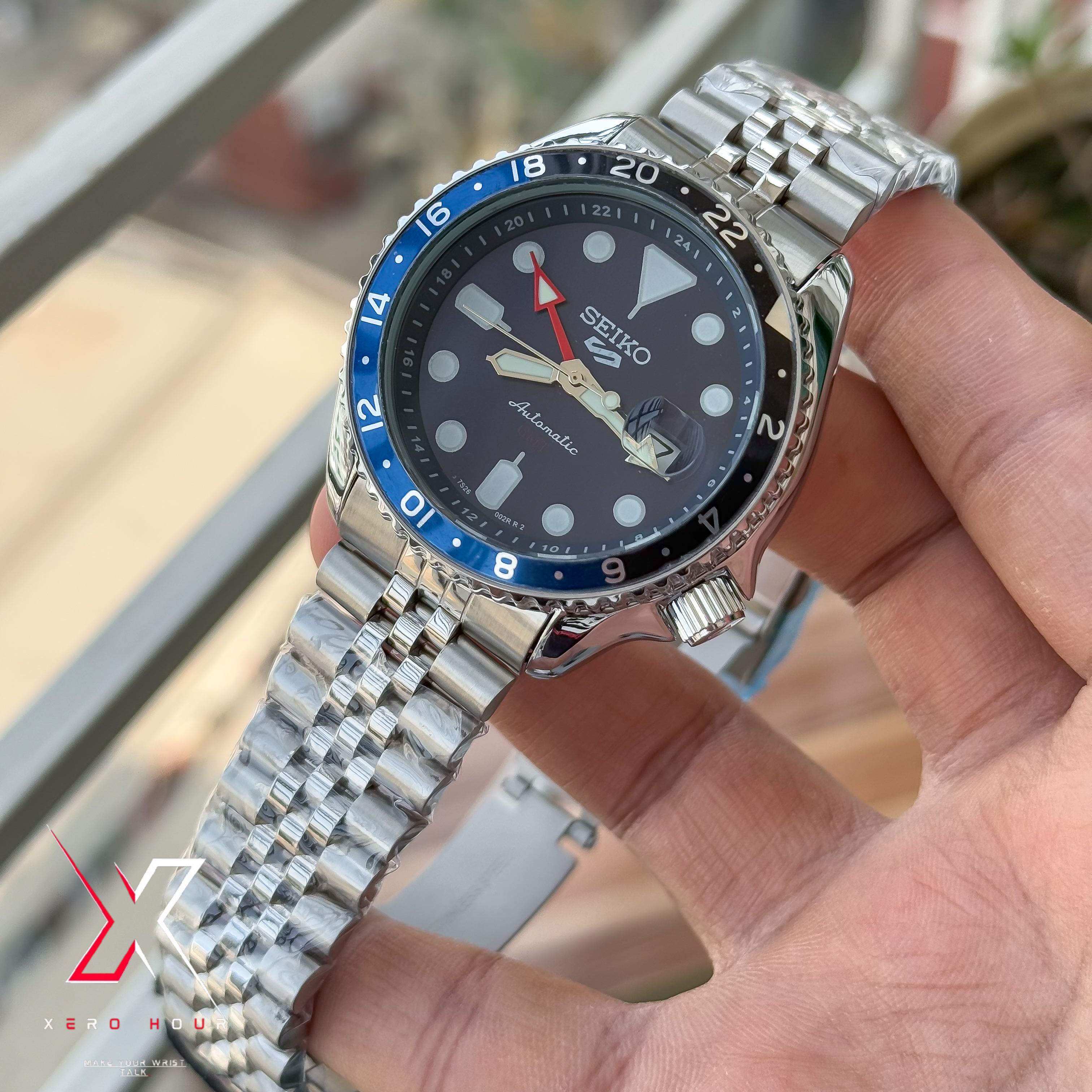 SEIKO GMT Master | Jubilee Chain | Automatic | Semi AAA Grade | Blue dial full_img_5