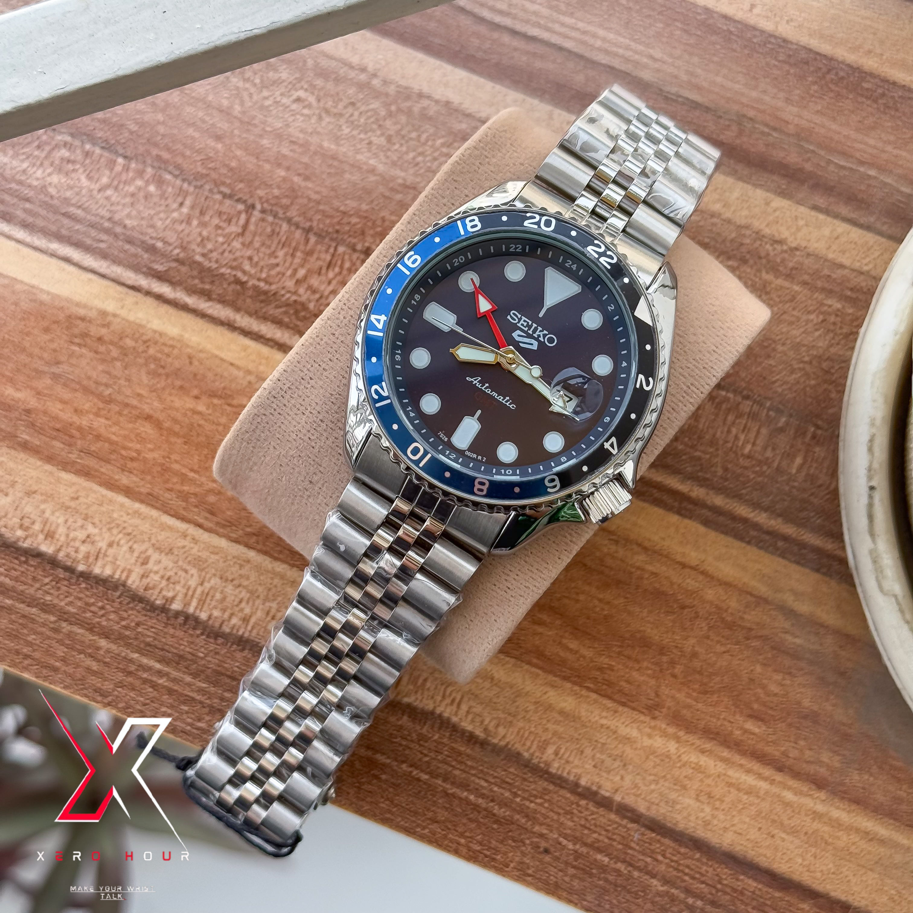 SEIKO GMT Master | Jubilee Chain | Automatic | Semi AAA Grade | Blue dial full_img_6