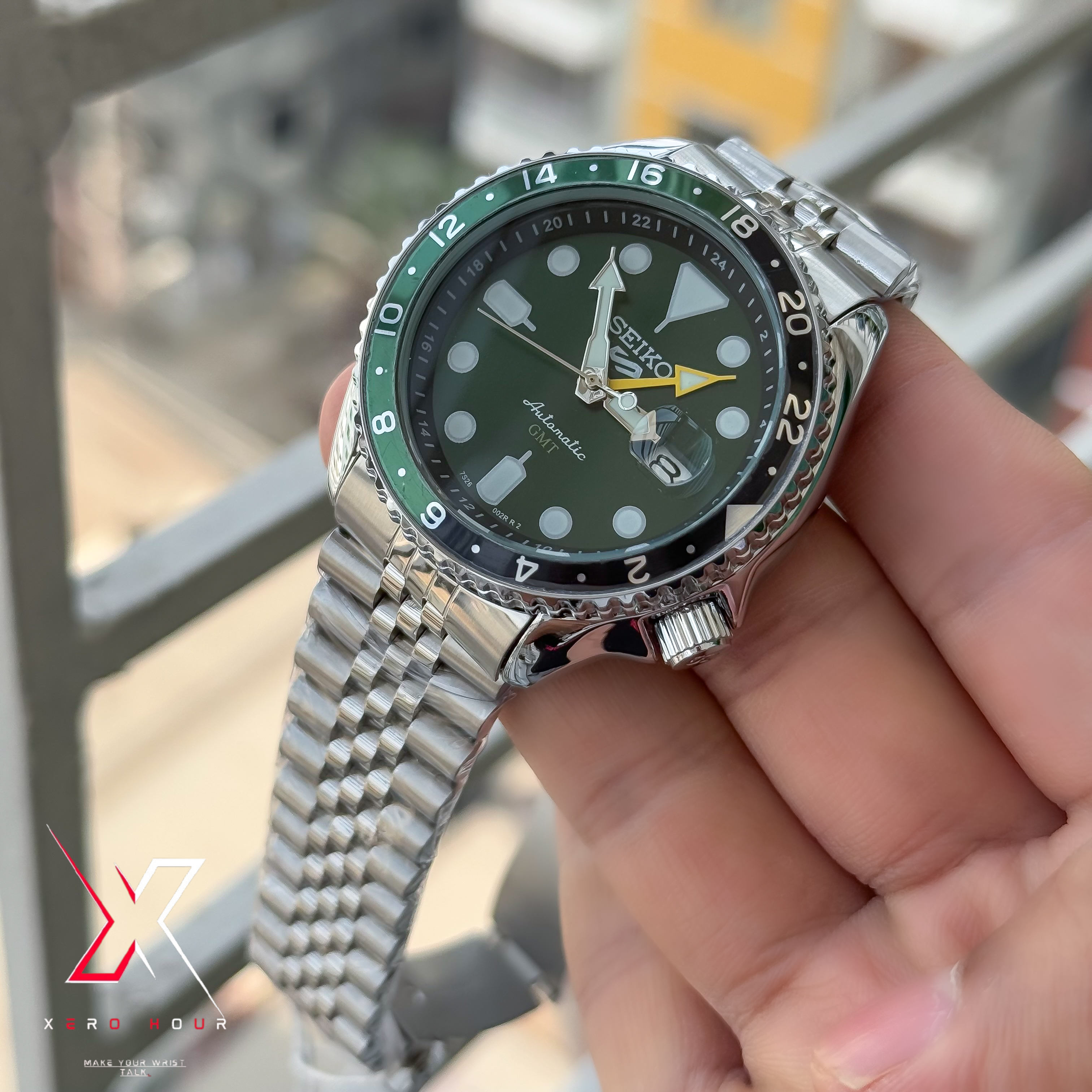 SEIKO GMT Master | Jubilee Chain | Automatic | Semi AAA Grade | Green Dial_img_3