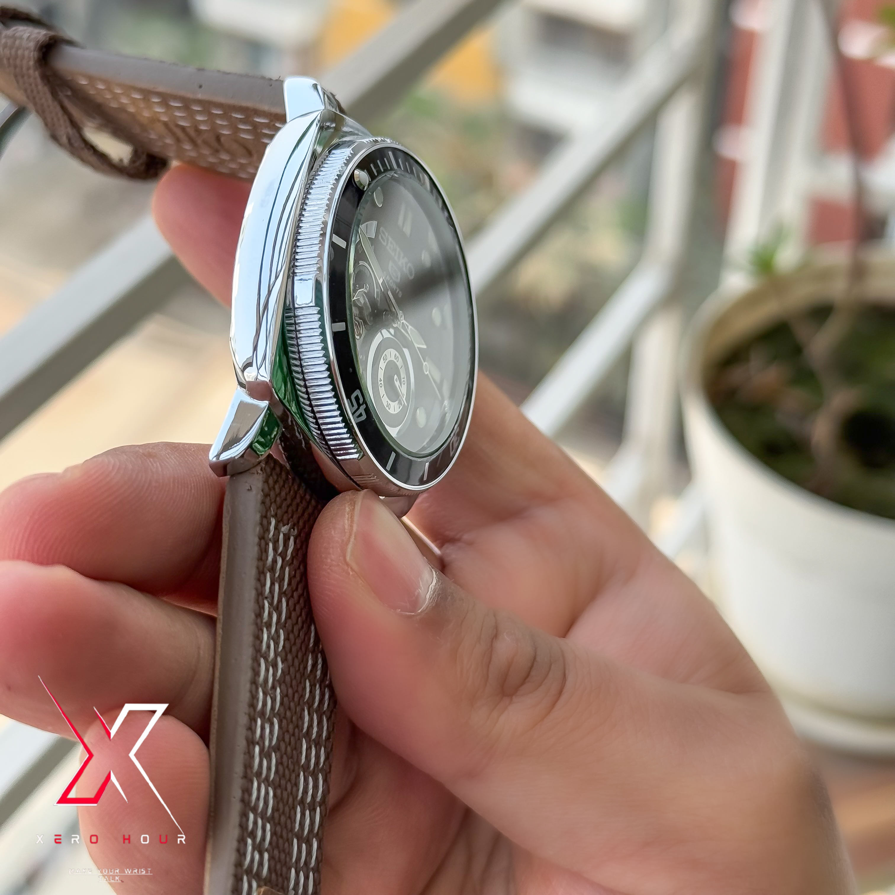 Seiko Tourbillion Automatic | Sport 5 Series | Nylon Strap | Brown Belt_img_4