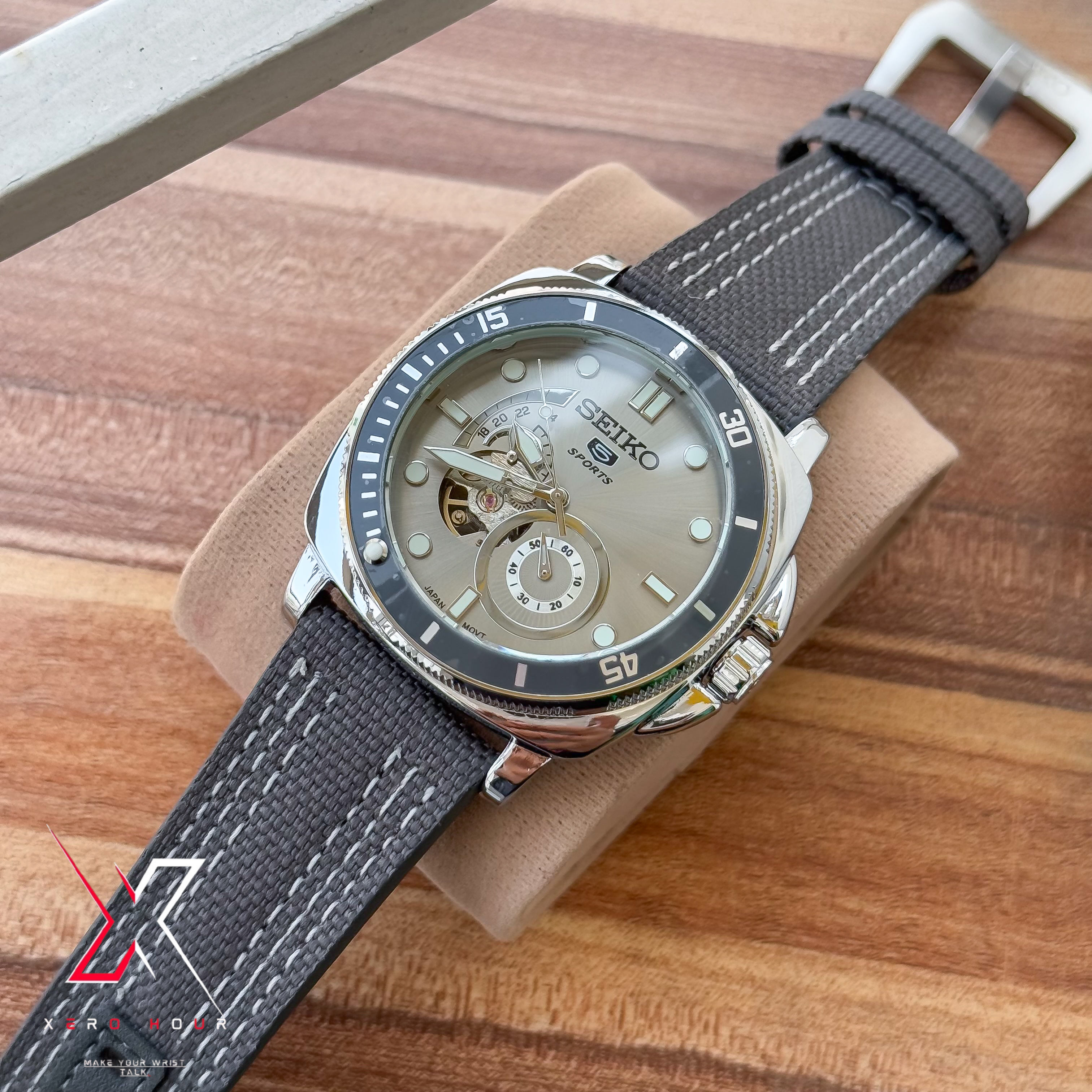 Seiko Tourbillion Automatic | Sport 5 Series | Nylon Strap | Grey dial_img_4