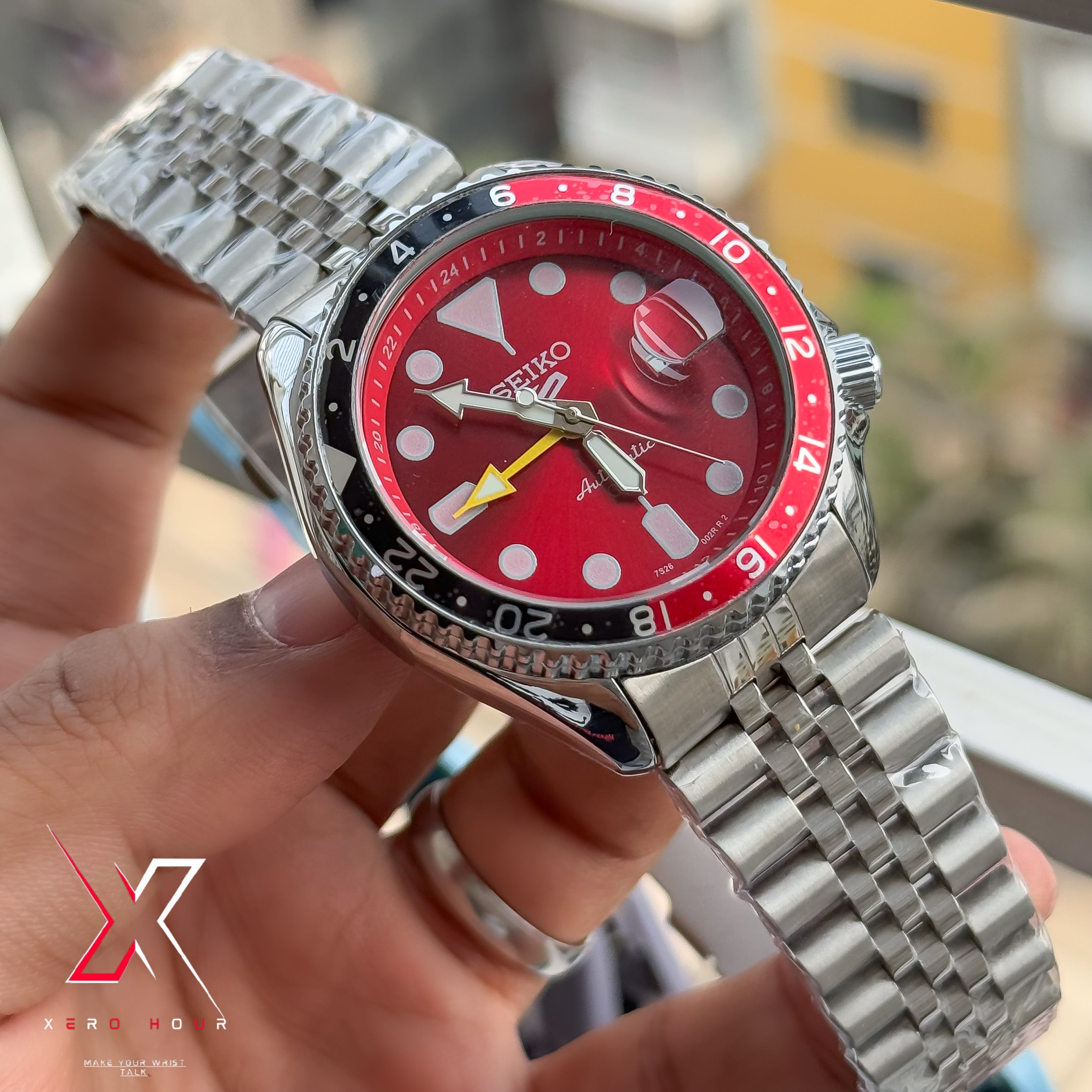 SEIKO GMT Master | Jubilee Chain | Automatic | Semi AAA Grade | Red Dial