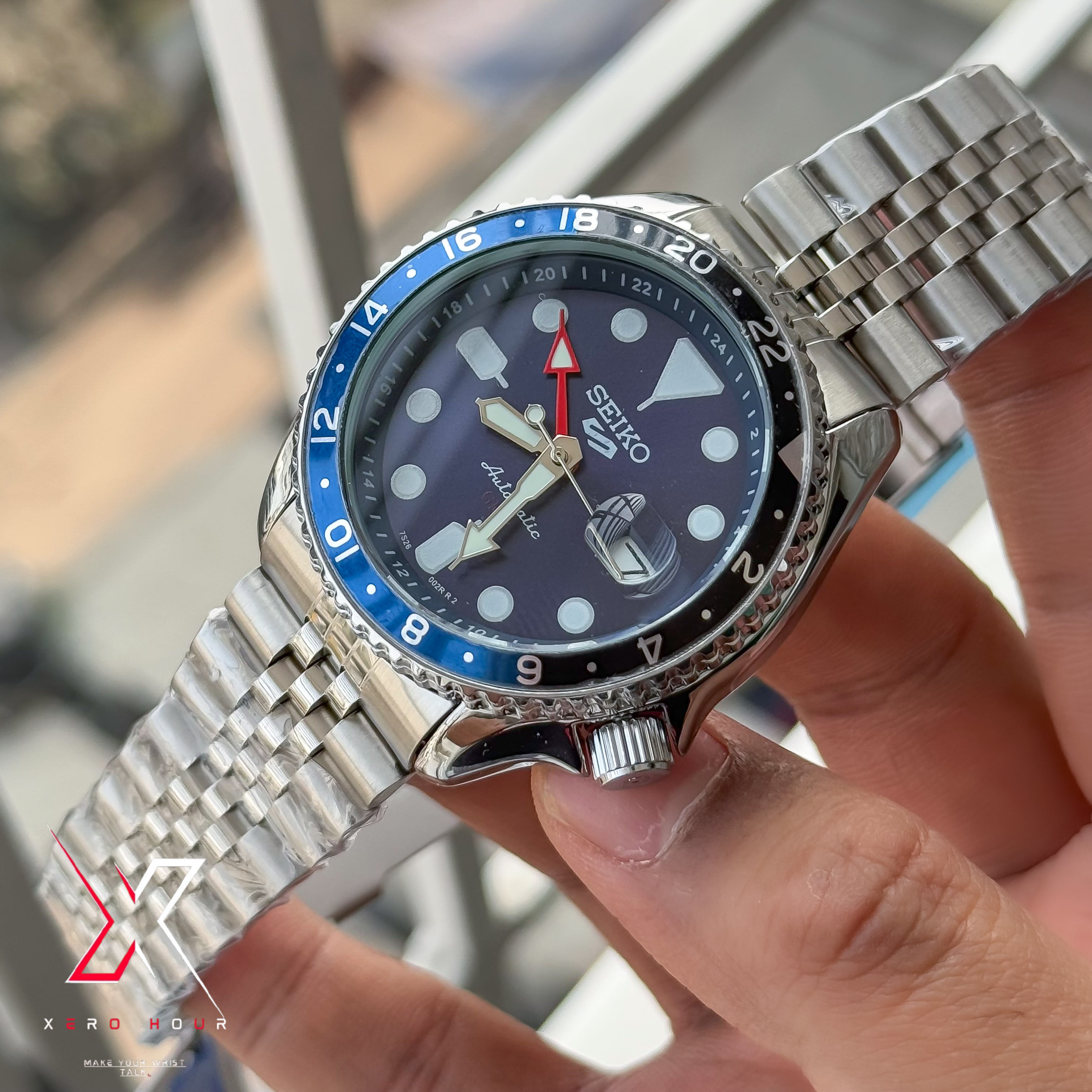 SEIKO GMT Master | Jubilee Chain | Automatic | Semi AAA Grade | Blue dial full