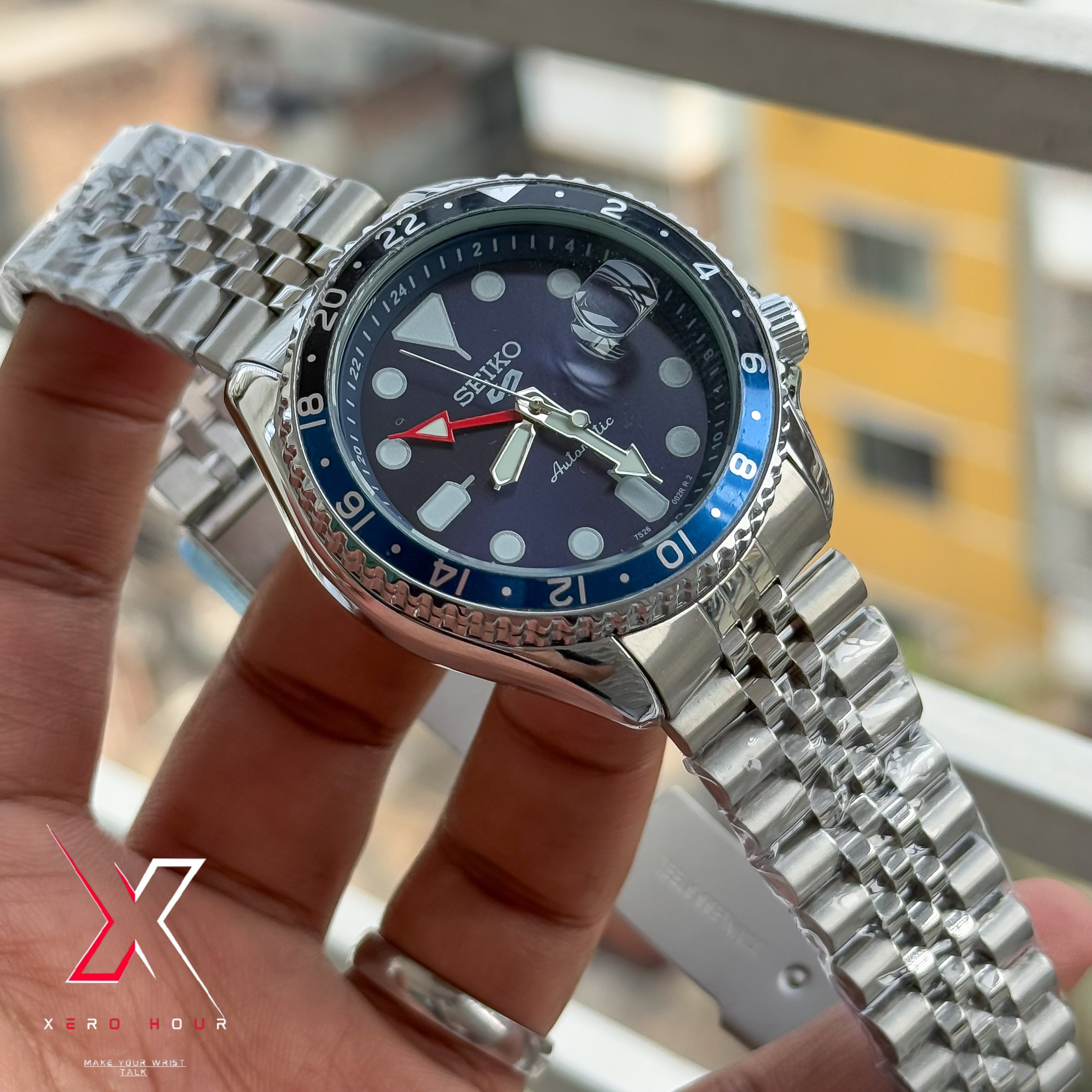 SEIKO GMT Master | Jubilee Chain | Automatic | Semi AAA Grade | Blue dial full_img_1