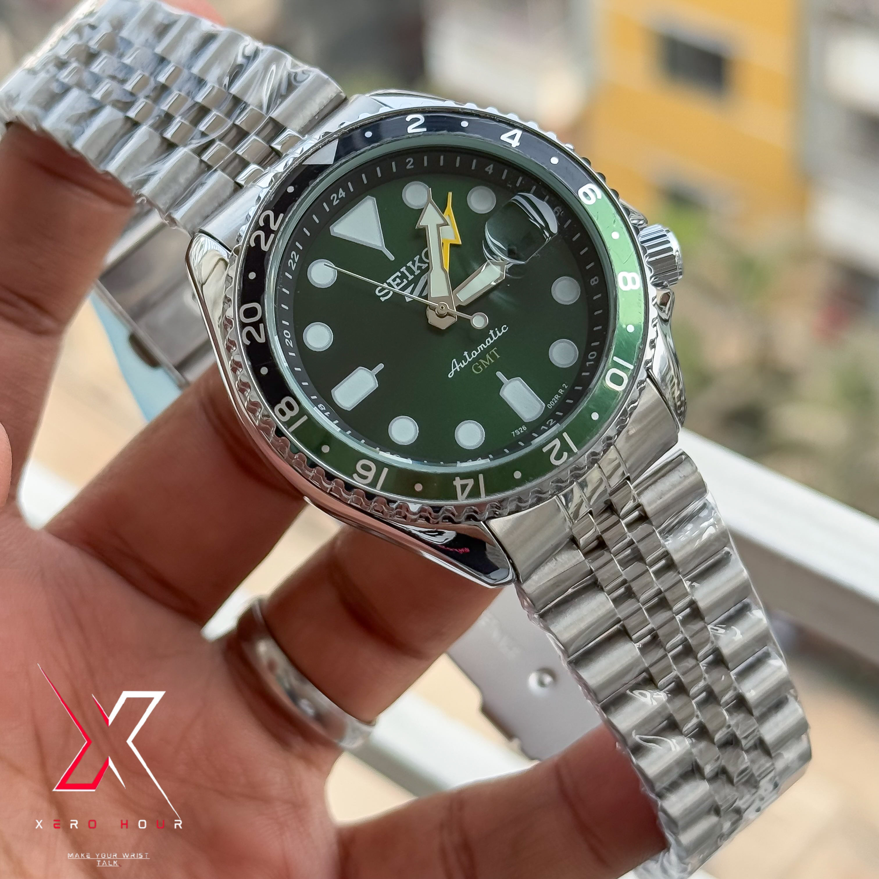 SEIKO GMT Master | Jubilee Chain | Automatic | Semi AAA Grade | Green Dial