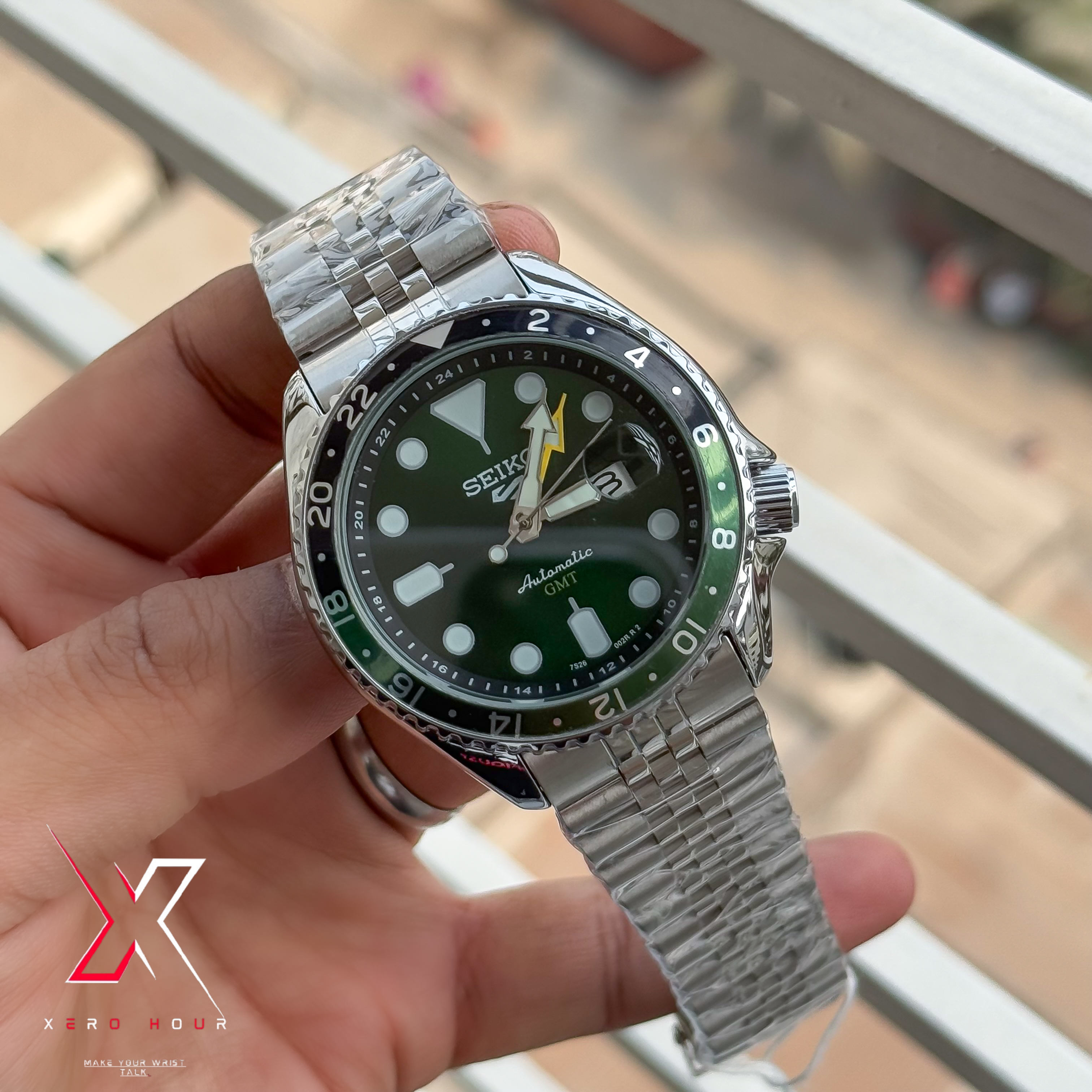 SEIKO GMT Master | Jubilee Chain | Automatic | Semi AAA Grade | Green Dial_img_5