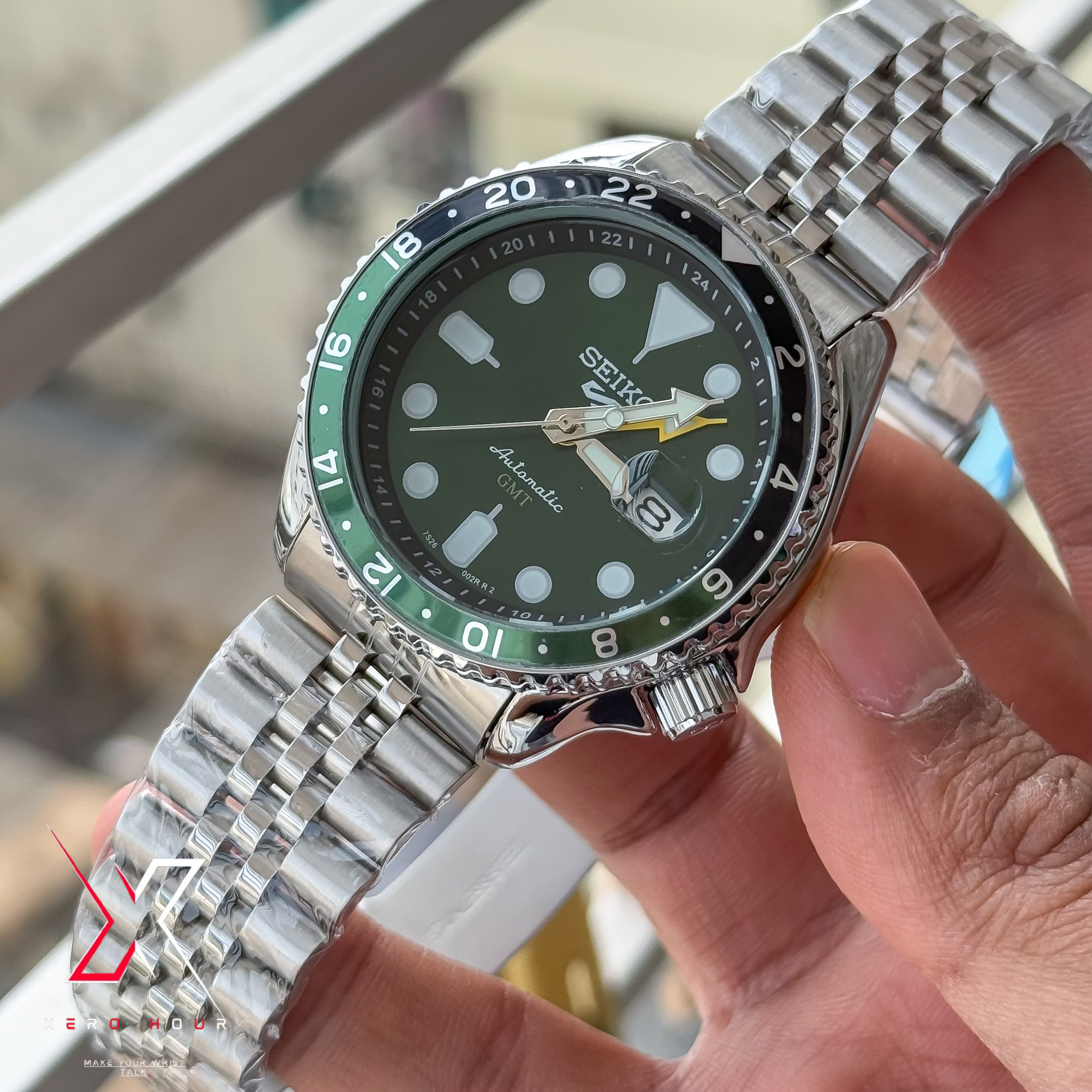 SEIKO GMT Master | Jubilee Chain | Automatic | Semi AAA Grade | Green Dial_img_8
