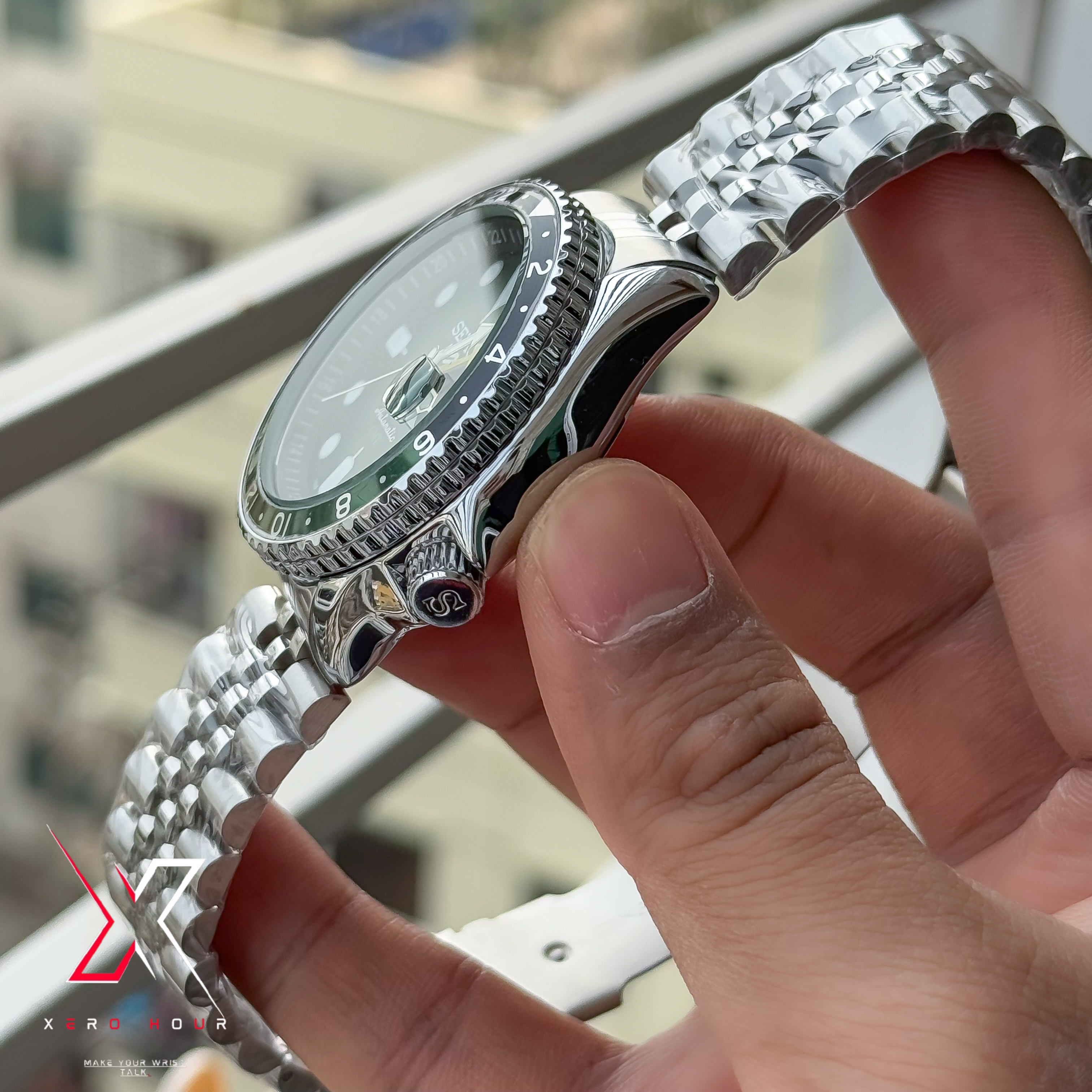 SEIKO GMT Master | Jubilee Chain | Automatic | Semi AAA Grade | Green Dial_img_9