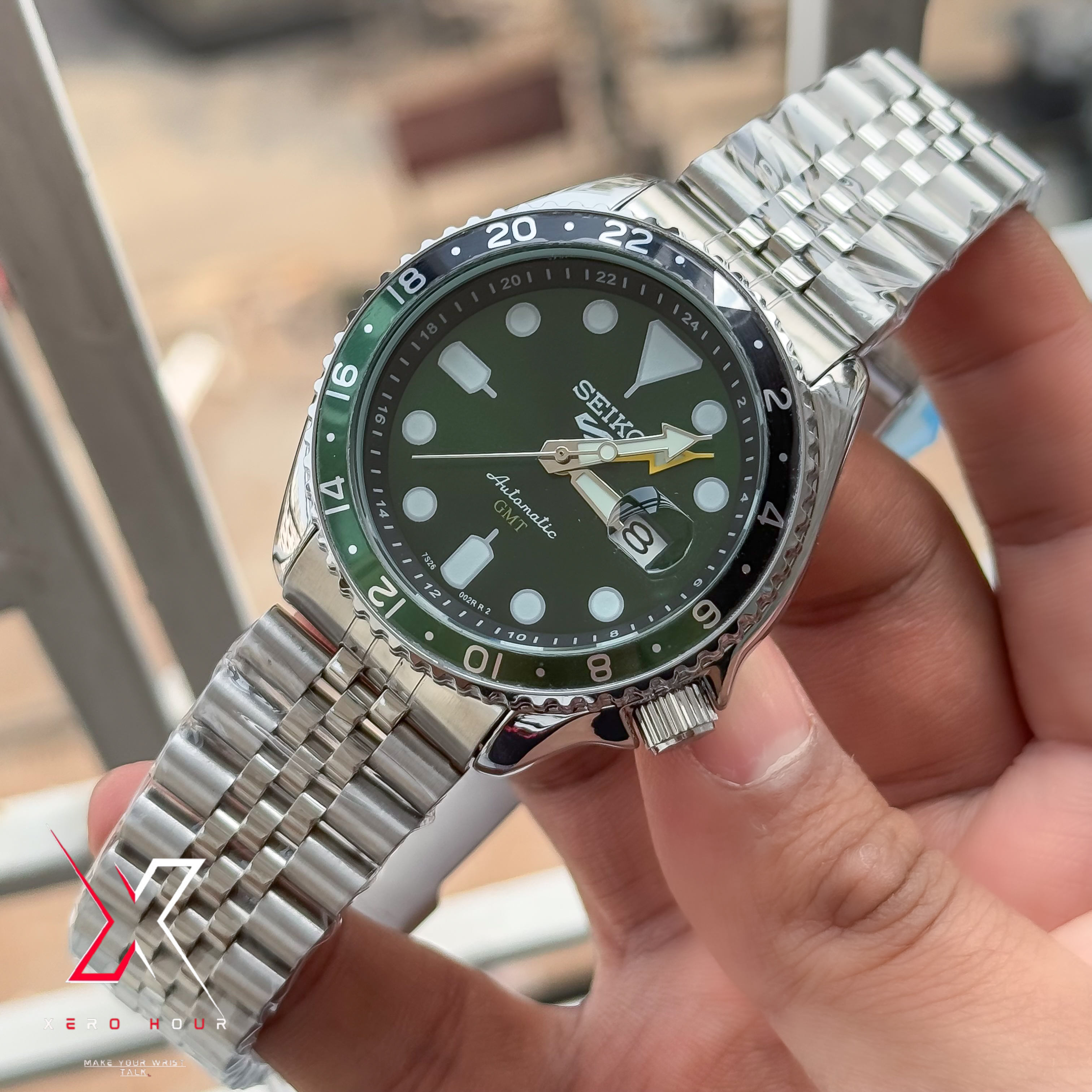 SEIKO GMT Master | Jubilee Chain | Automatic | Semi AAA Grade | Green Dial_img_10