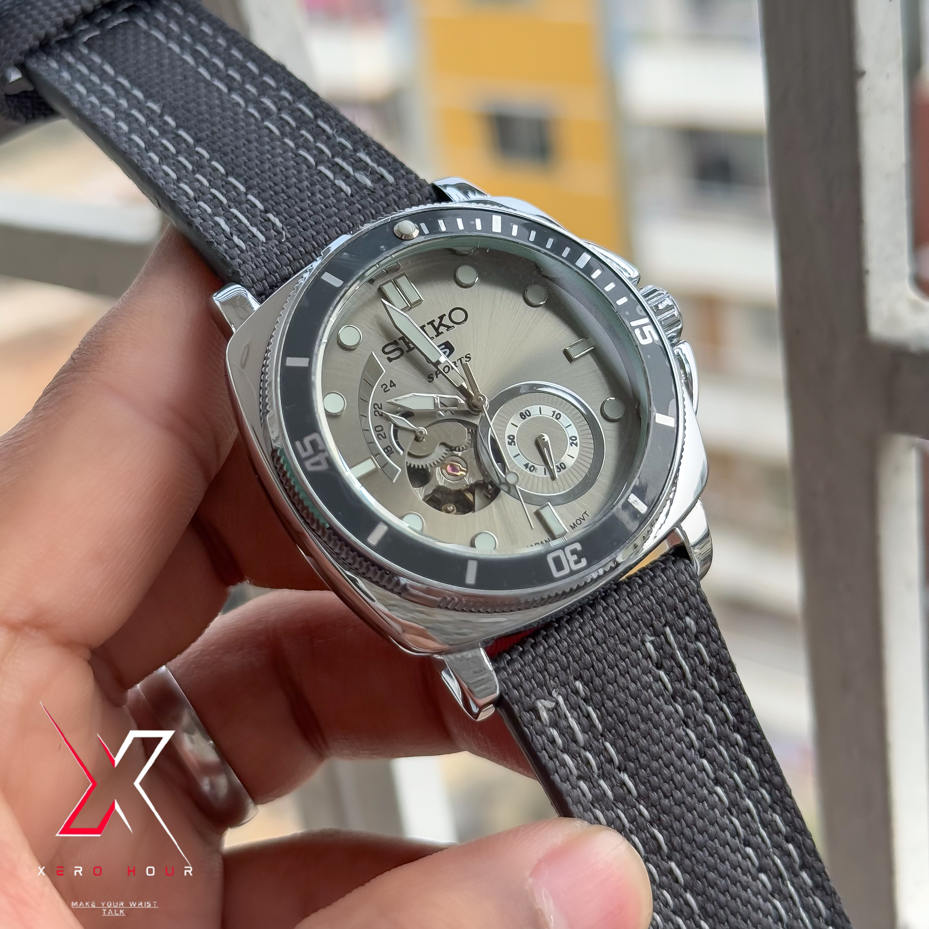 Seiko Tourbillion Automatic | Sport 5 Series | Nylon Strap | Grey dial_img_8