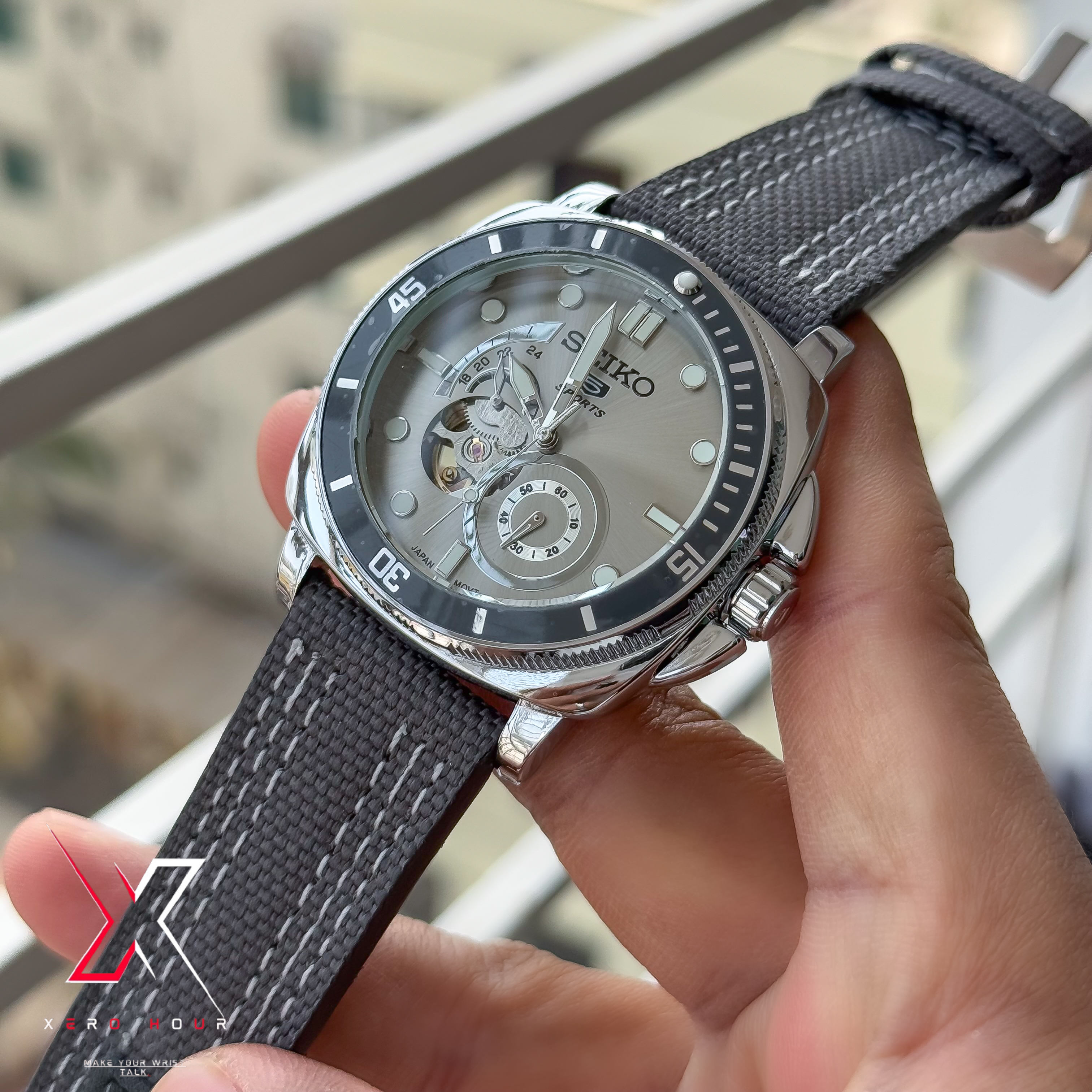 Seiko Tourbillion Automatic | Sport 5 Series | Nylon Strap | Grey dial_img_6