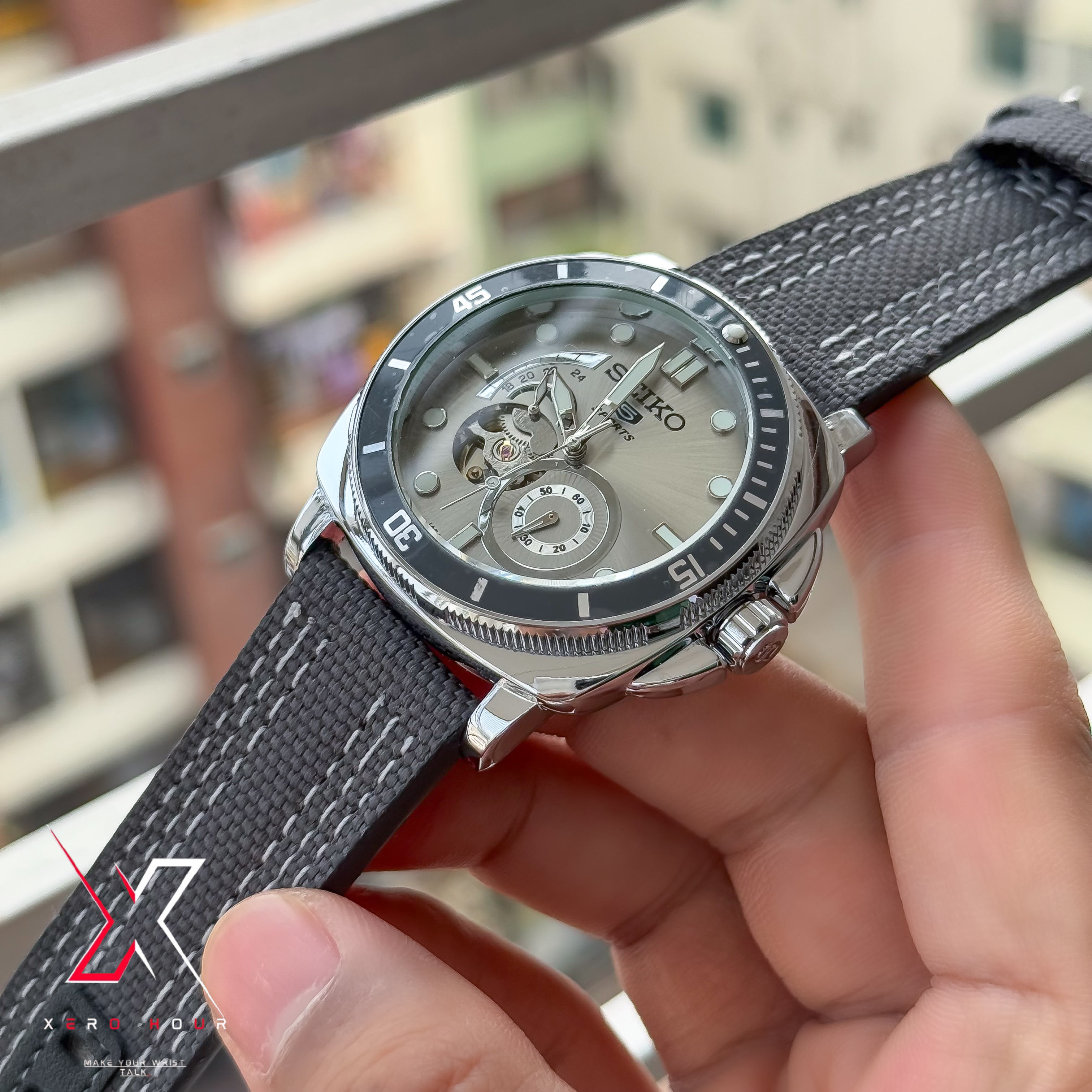 Seiko Tourbillion Automatic | Sport 5 Series | Nylon Strap | Grey dial_img_7
