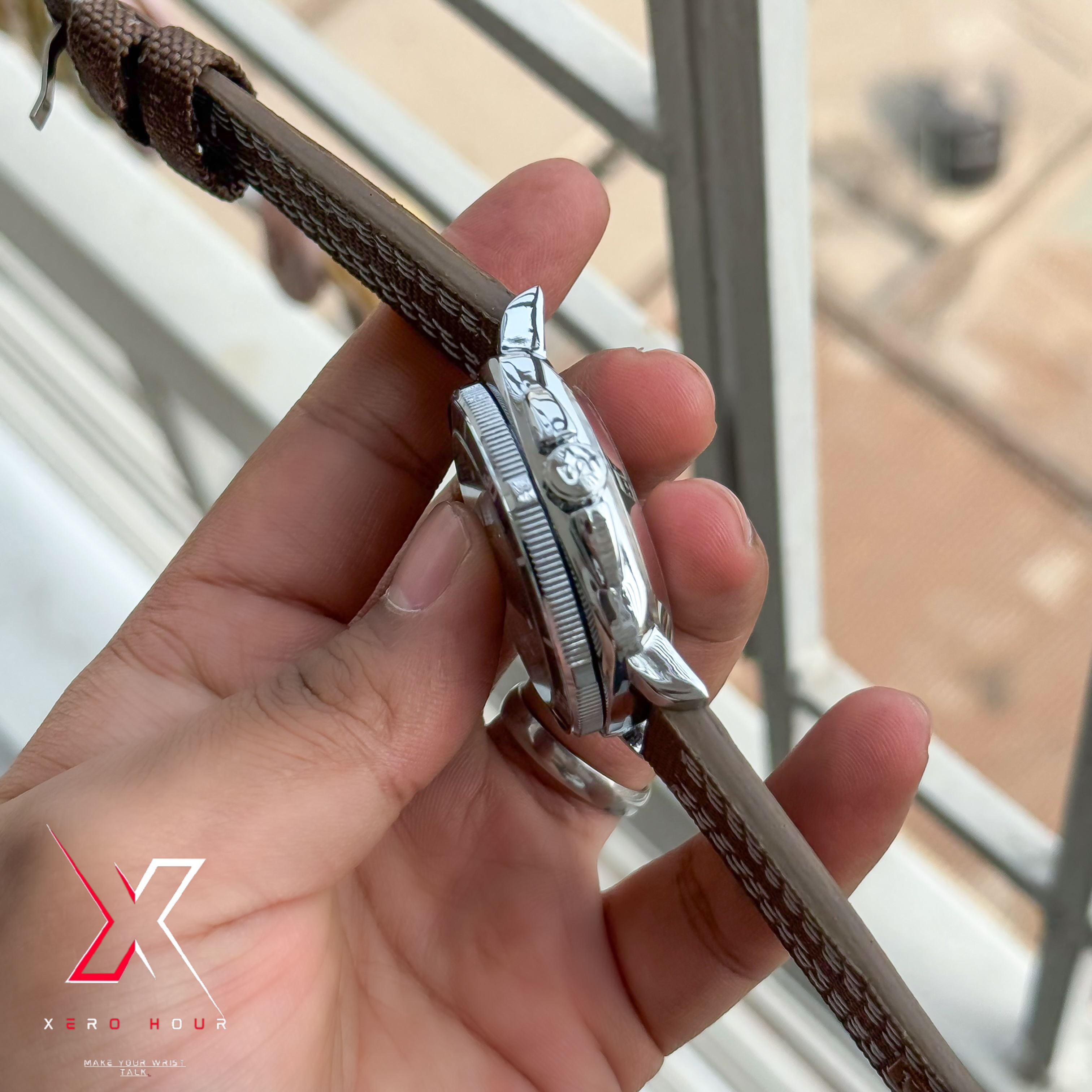 Seiko Tourbillion Automatic | Sport 5 Series | Nylon Strap | Brown Belt_img_3