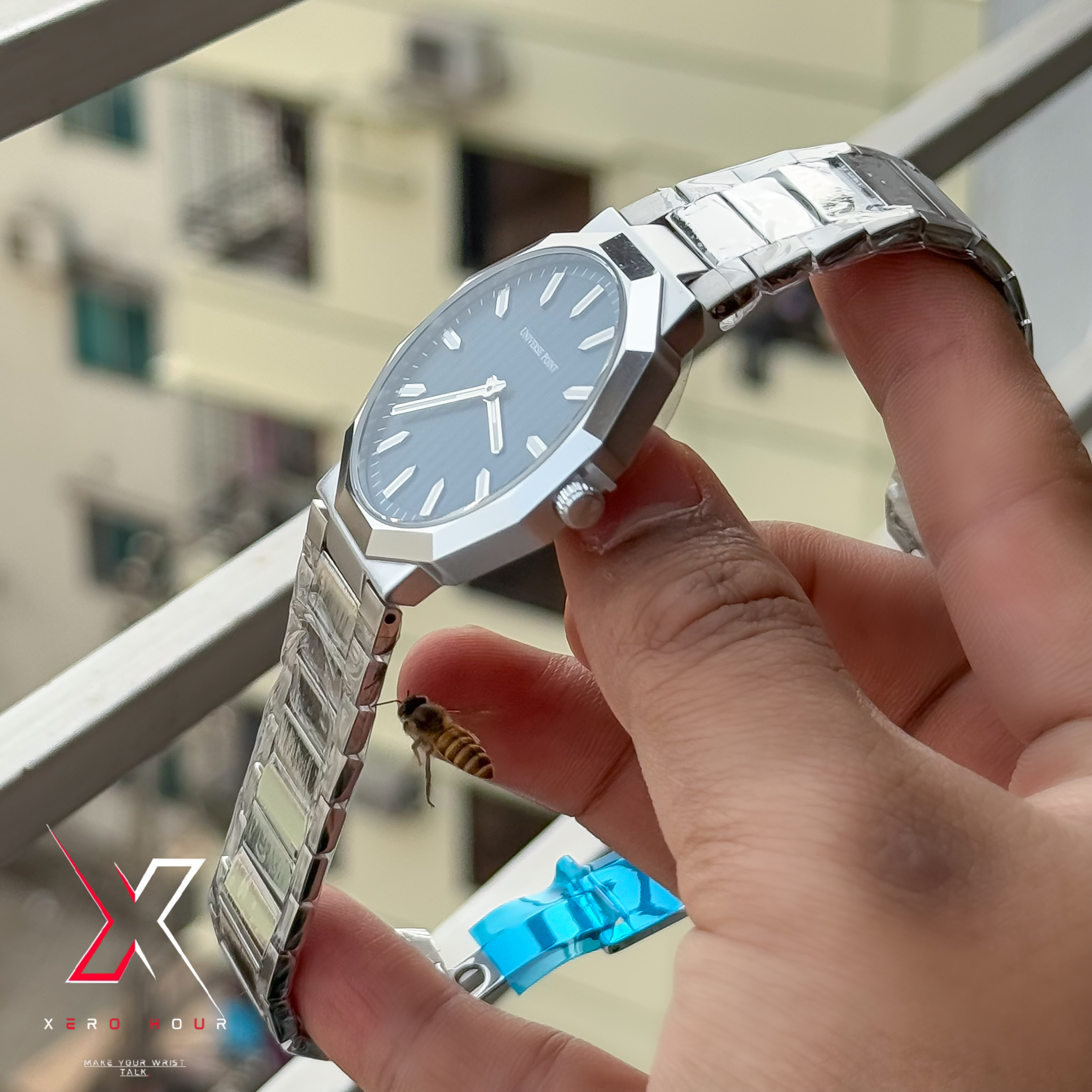 Universe Point | Authentic Series | Super Slim Diamond Style | Blue Dial_img_6